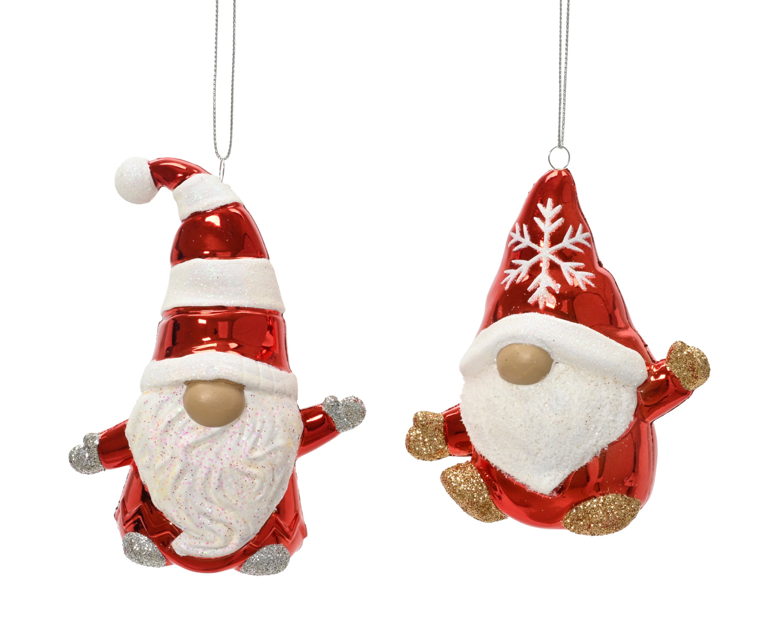 Decoris shatterproof ornament polystyrene red Santa