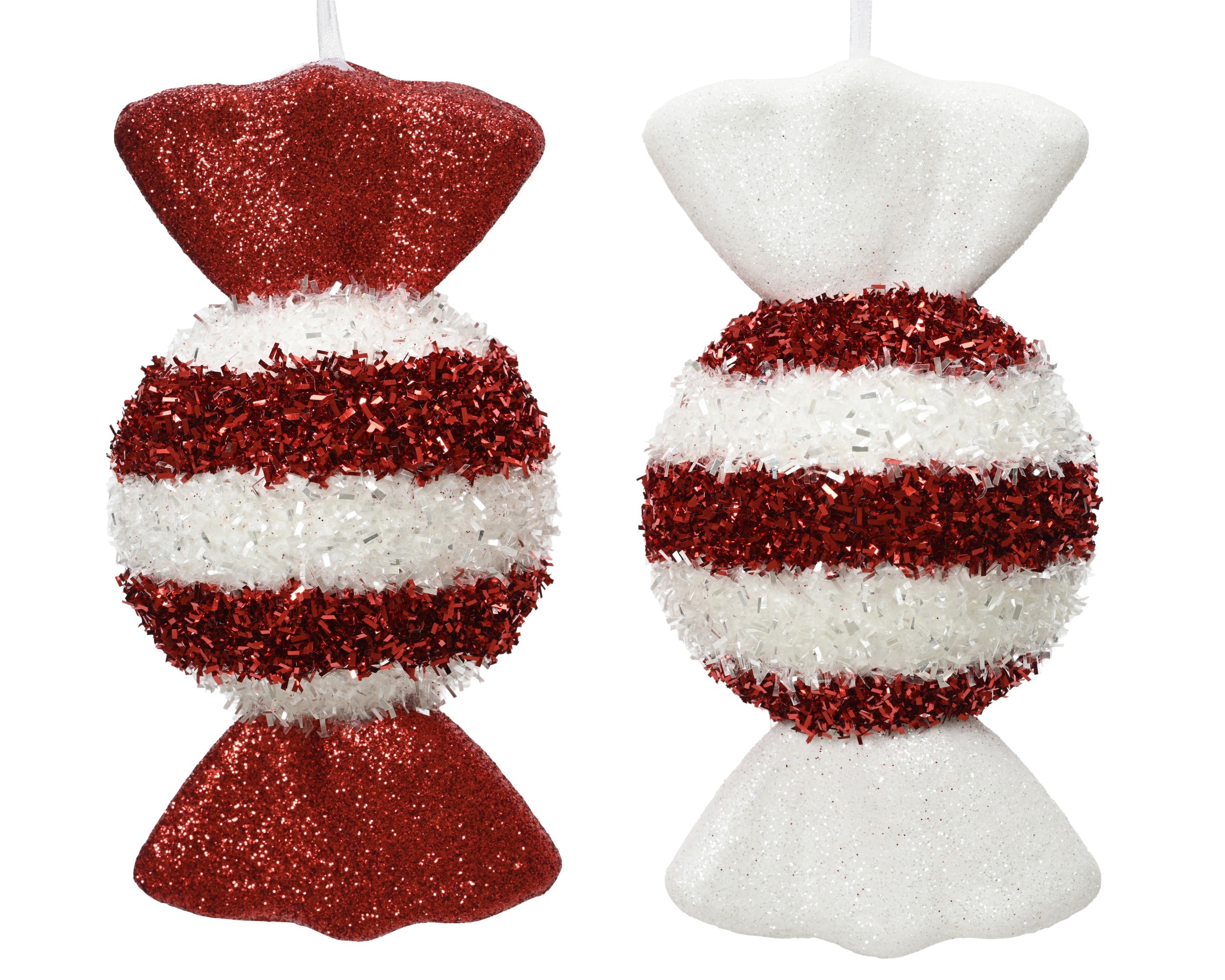 Decoris ornament foam red white candy 15 cm