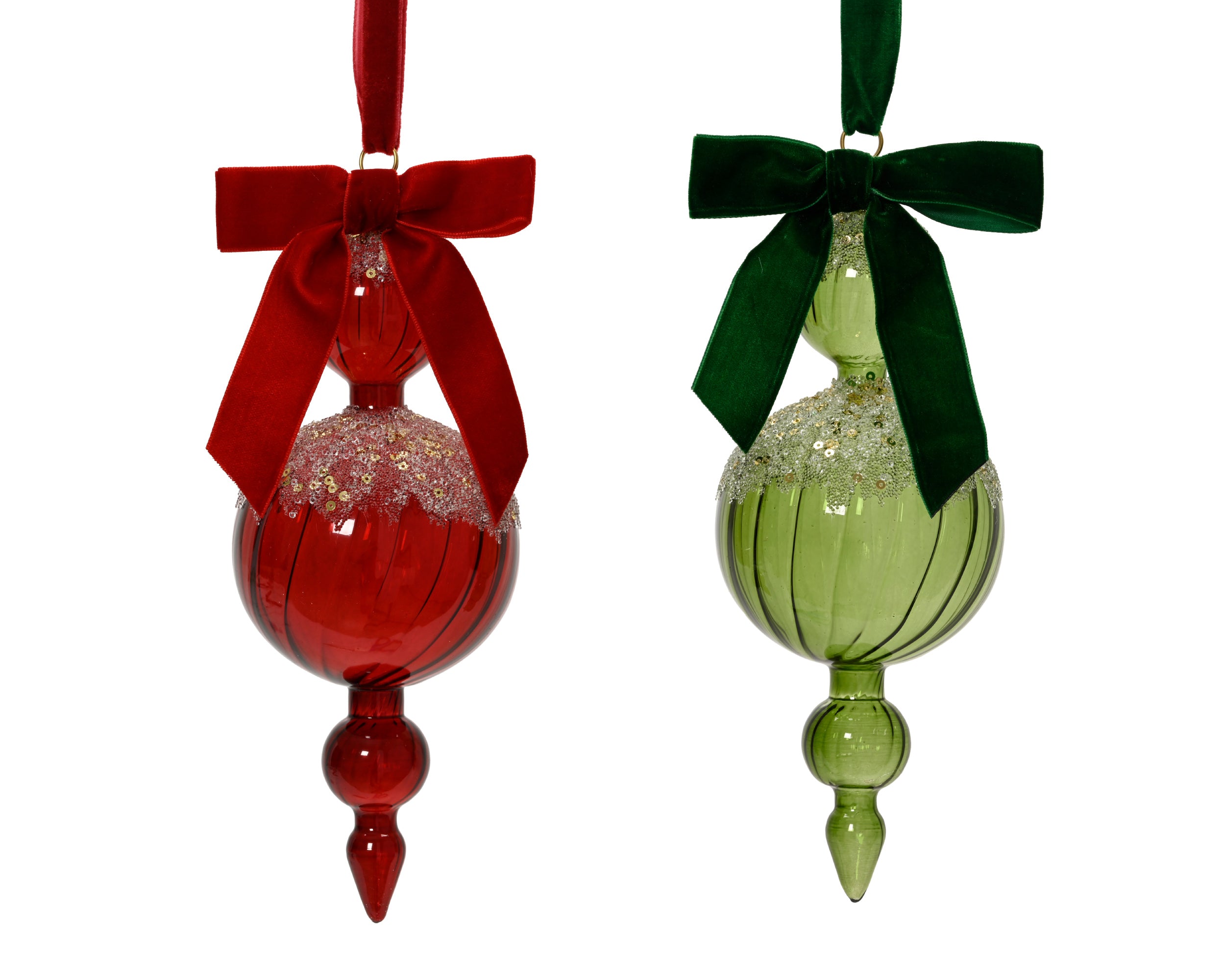 Decoris ornament made of glass drop shape 9 cm