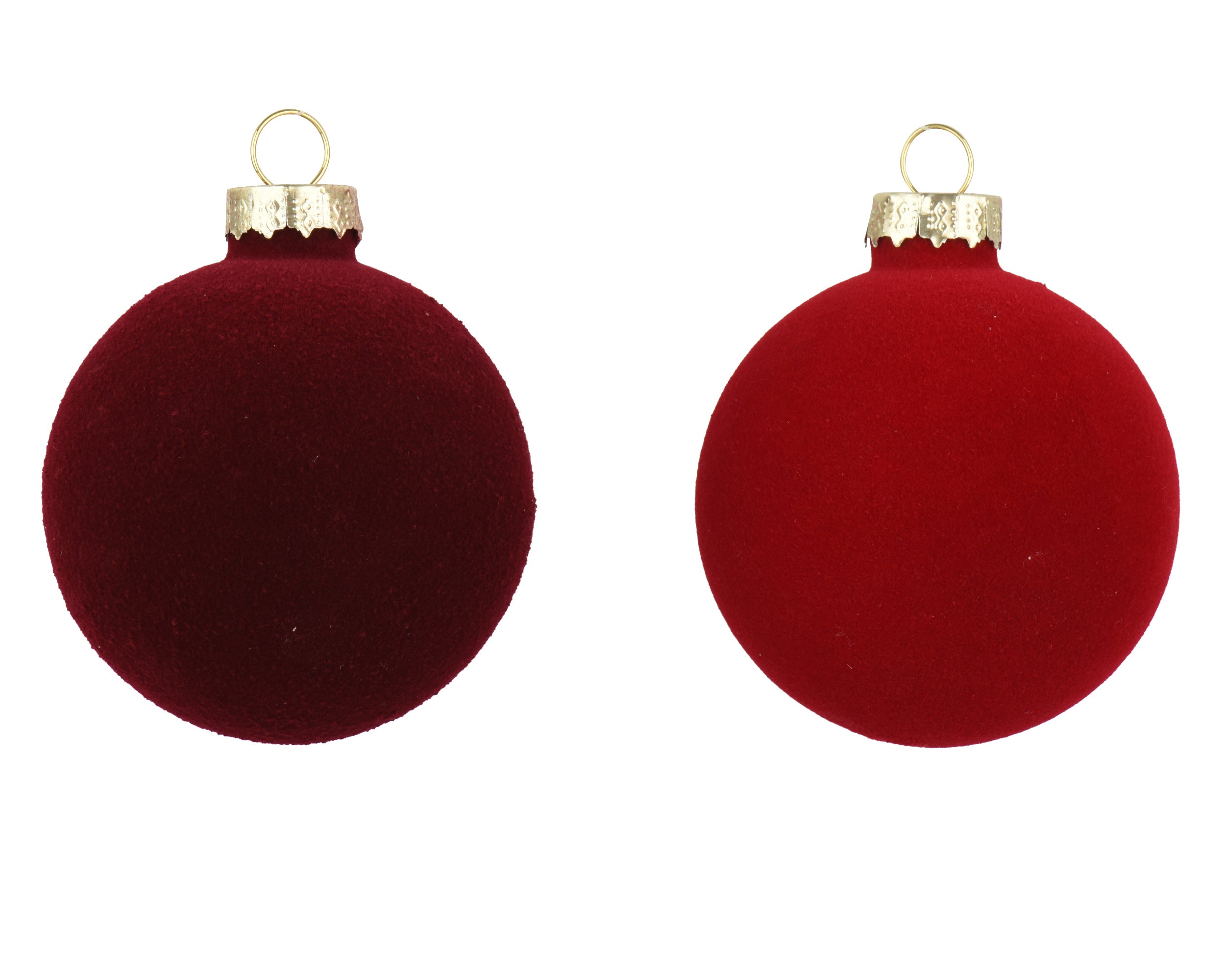 Decoris decorated glass bauble red round 20 cm