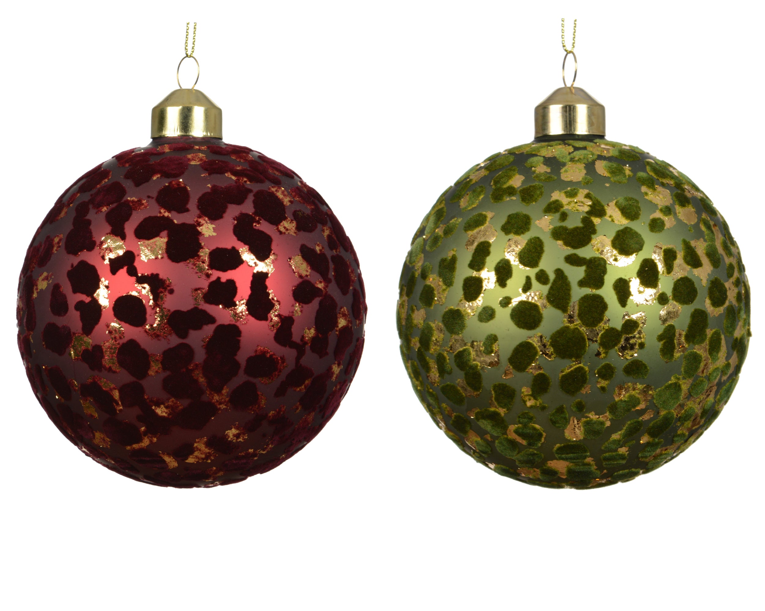 Decoris decorated round glass bauble 10 cm