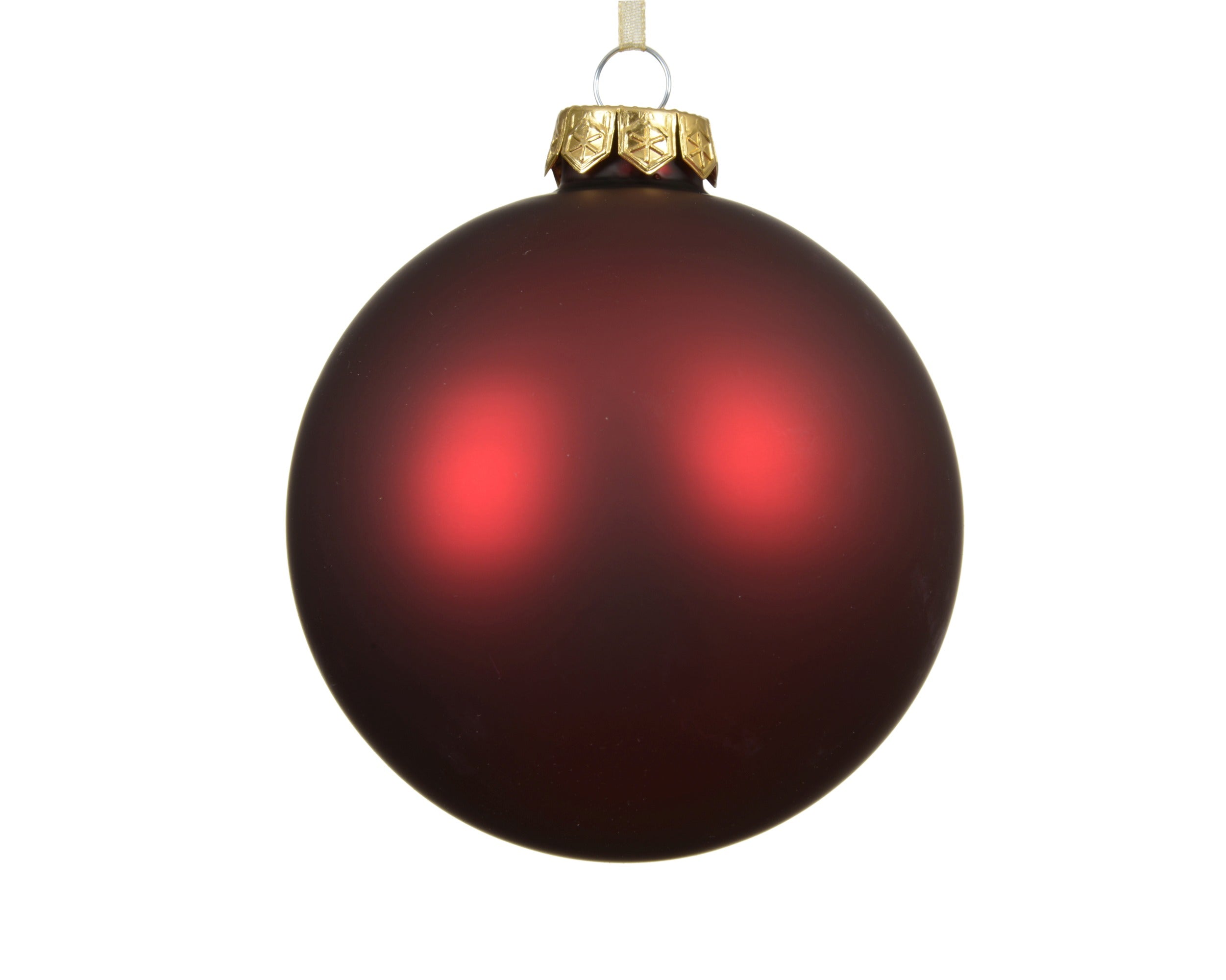 Decoris Christmas bauble made of glass oxblood 15 cm