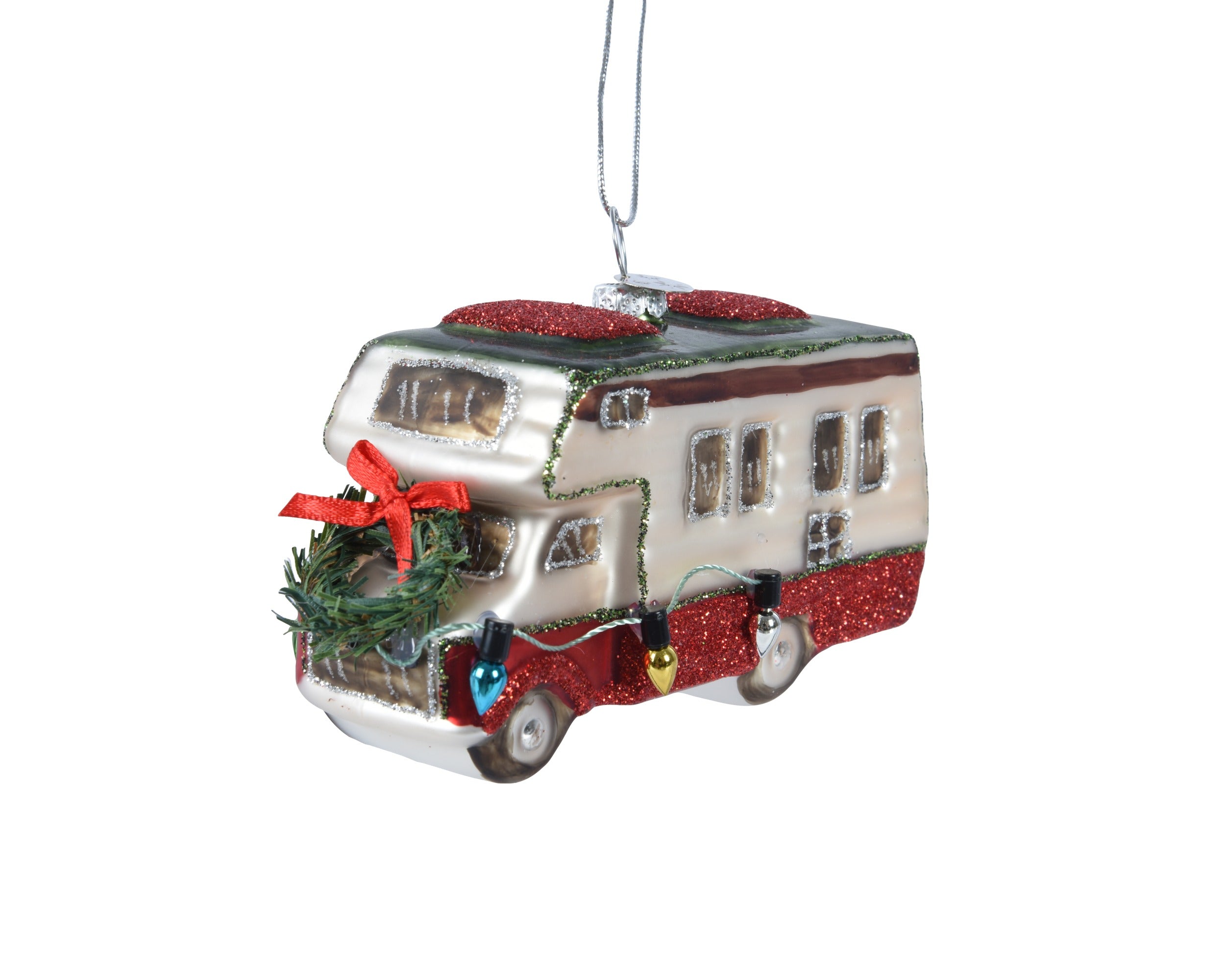 Decoris glass figure car multi 11 cm