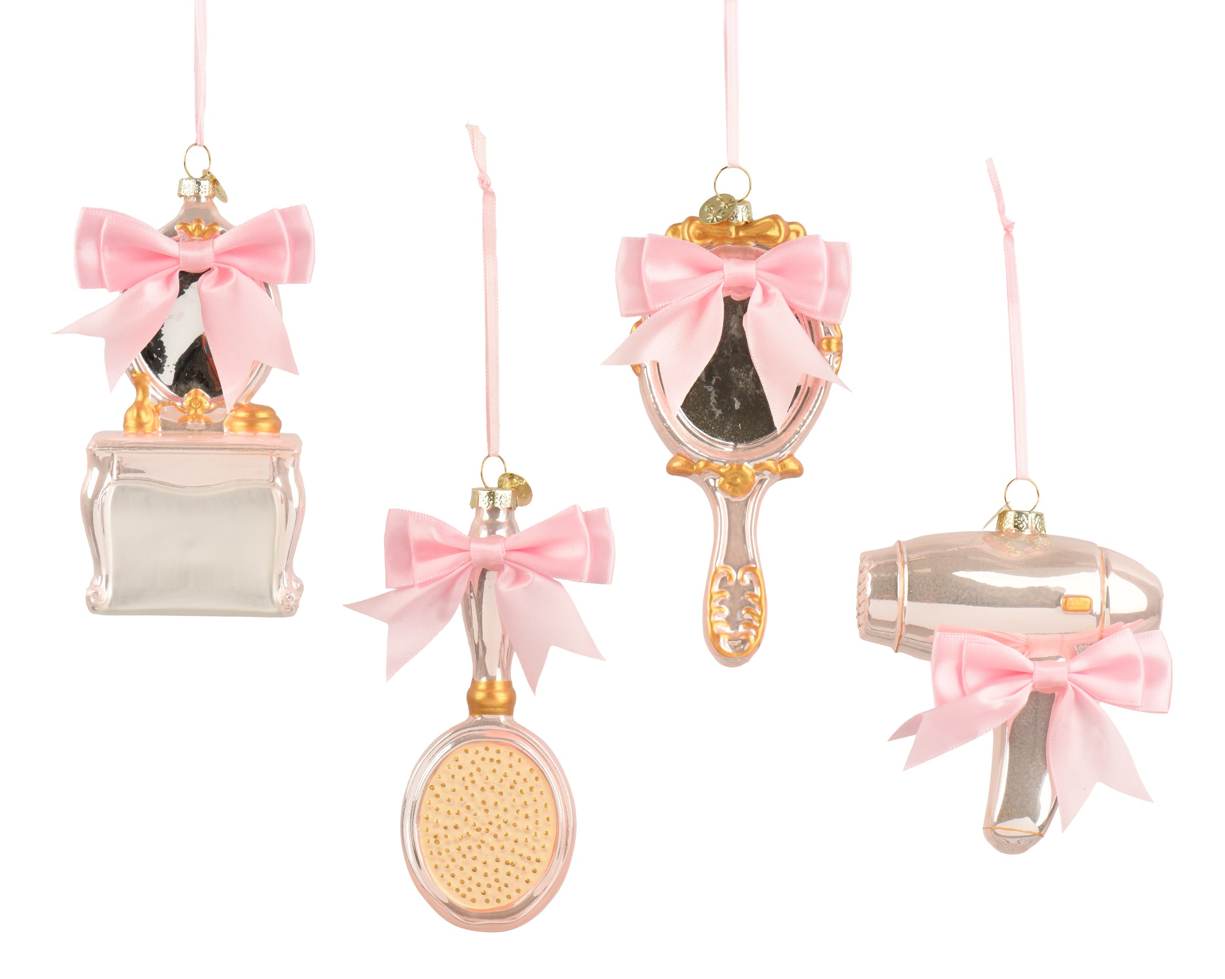 Decoris glass figure beauty accessories pink 14.5 cm