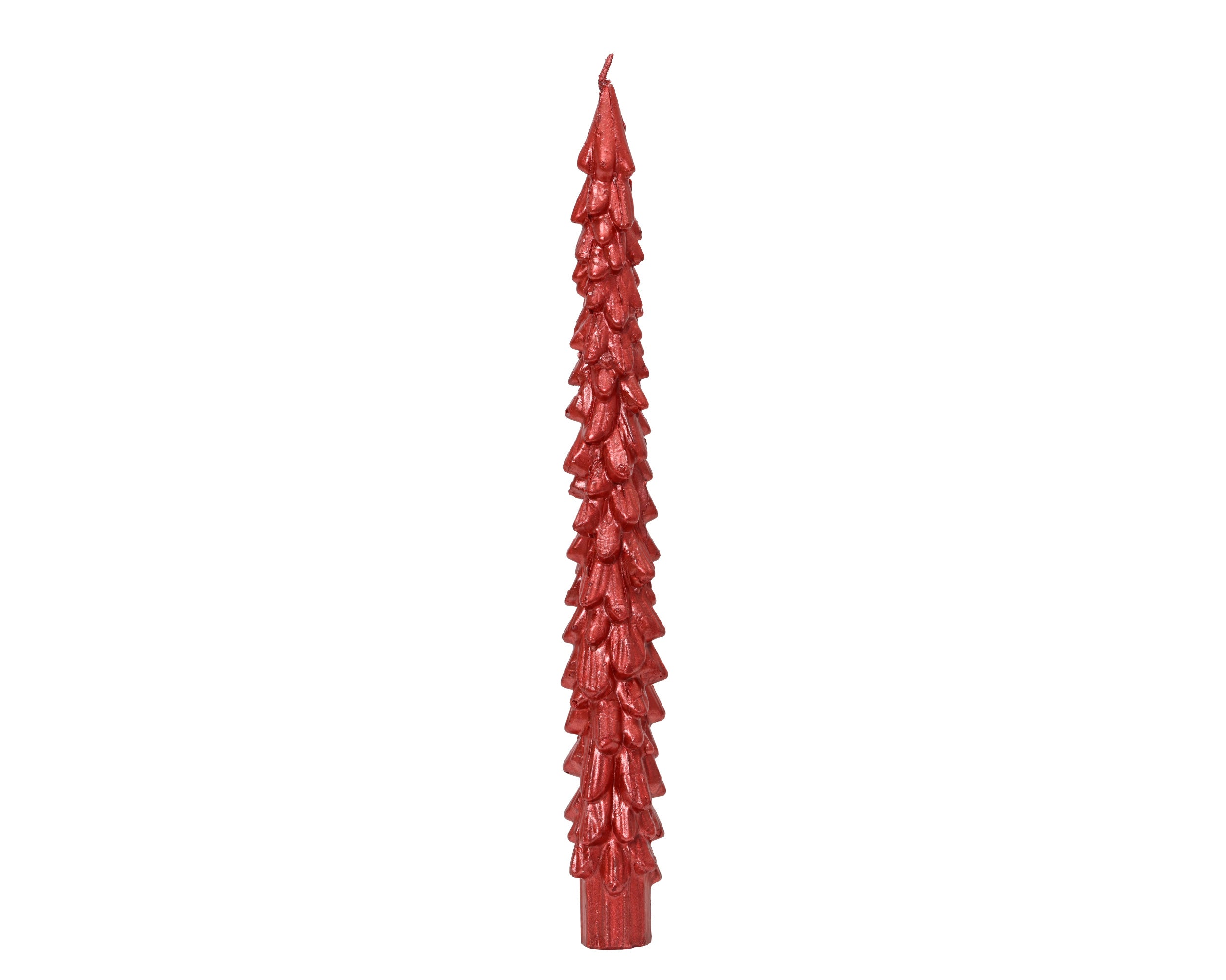 Decoris Dinner Candle Tree 25 cm Metallic Red Indoor