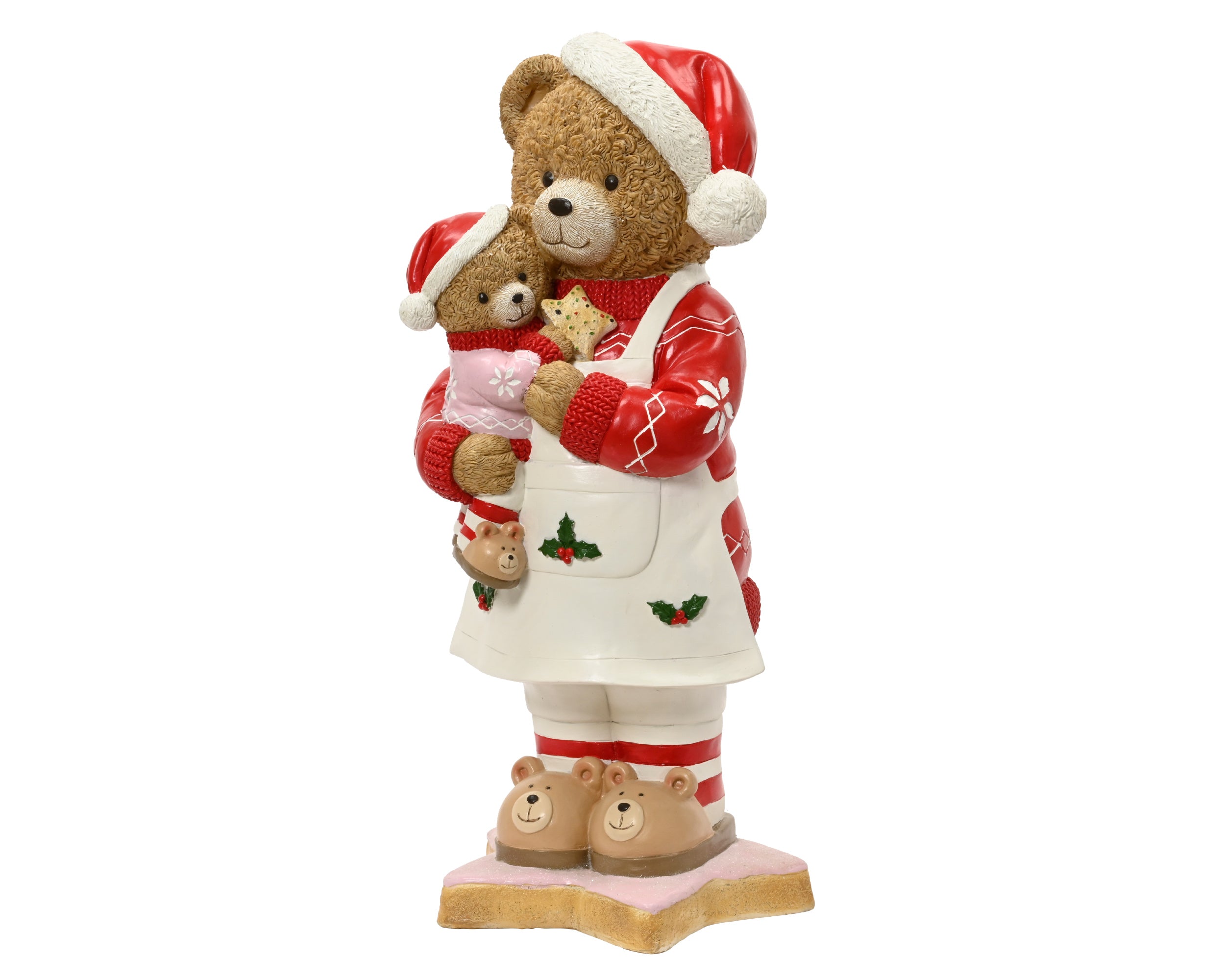 Decoris – Standing Polyresin Christmas Bear Figure 75 cm