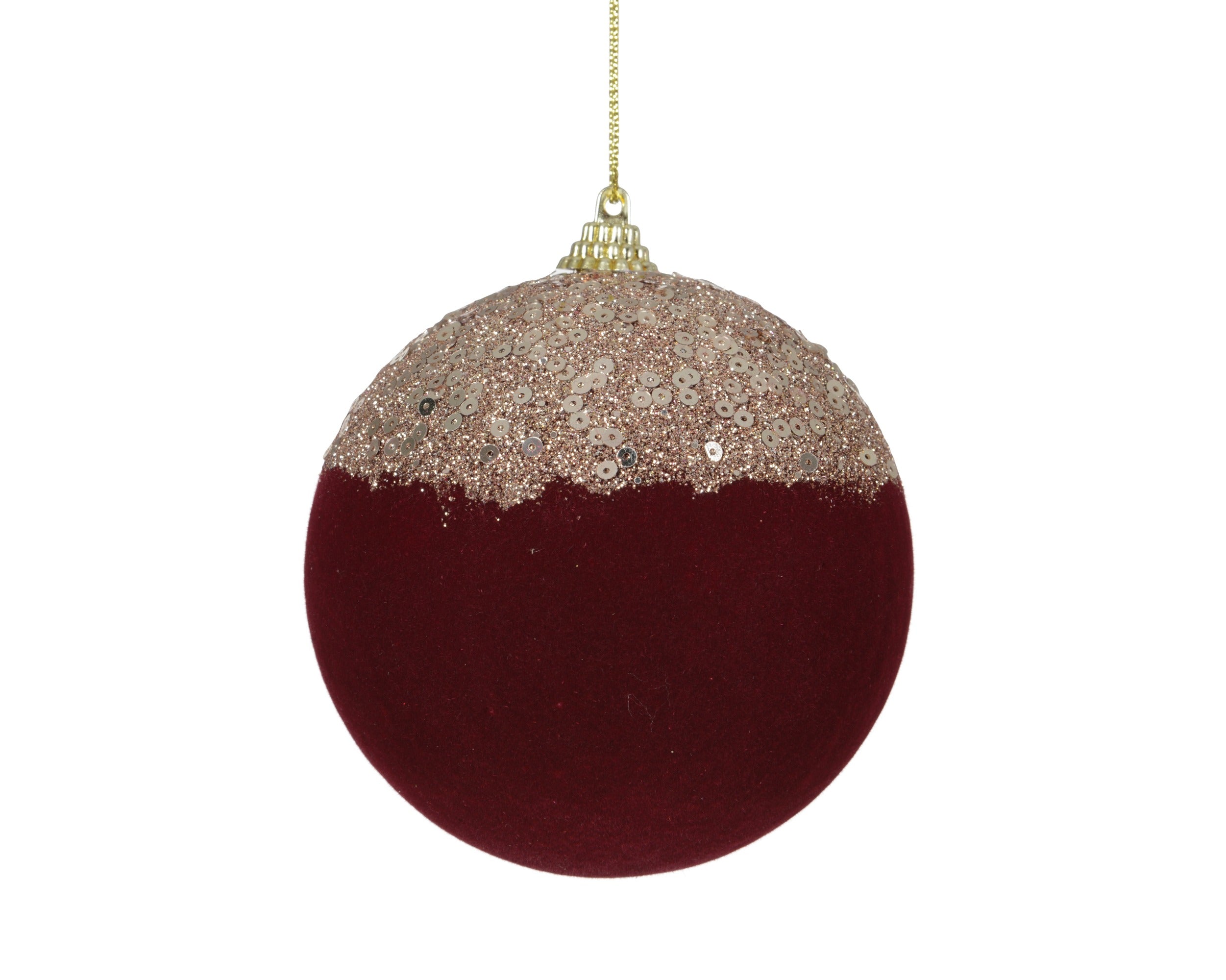 Decoris bauble foam oxblood round 10 cm