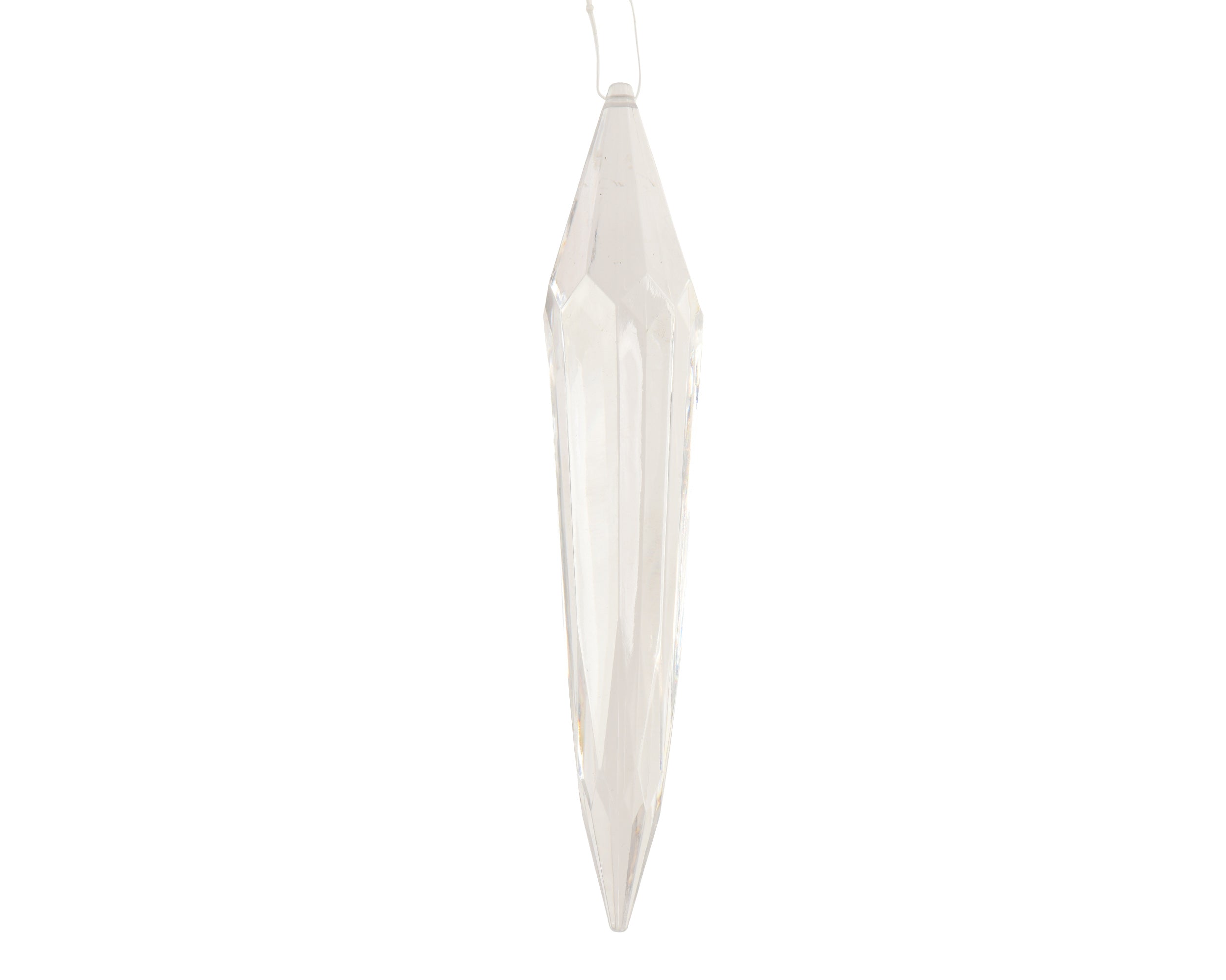 Decoris ornament acrylic clear icicle 18 cm