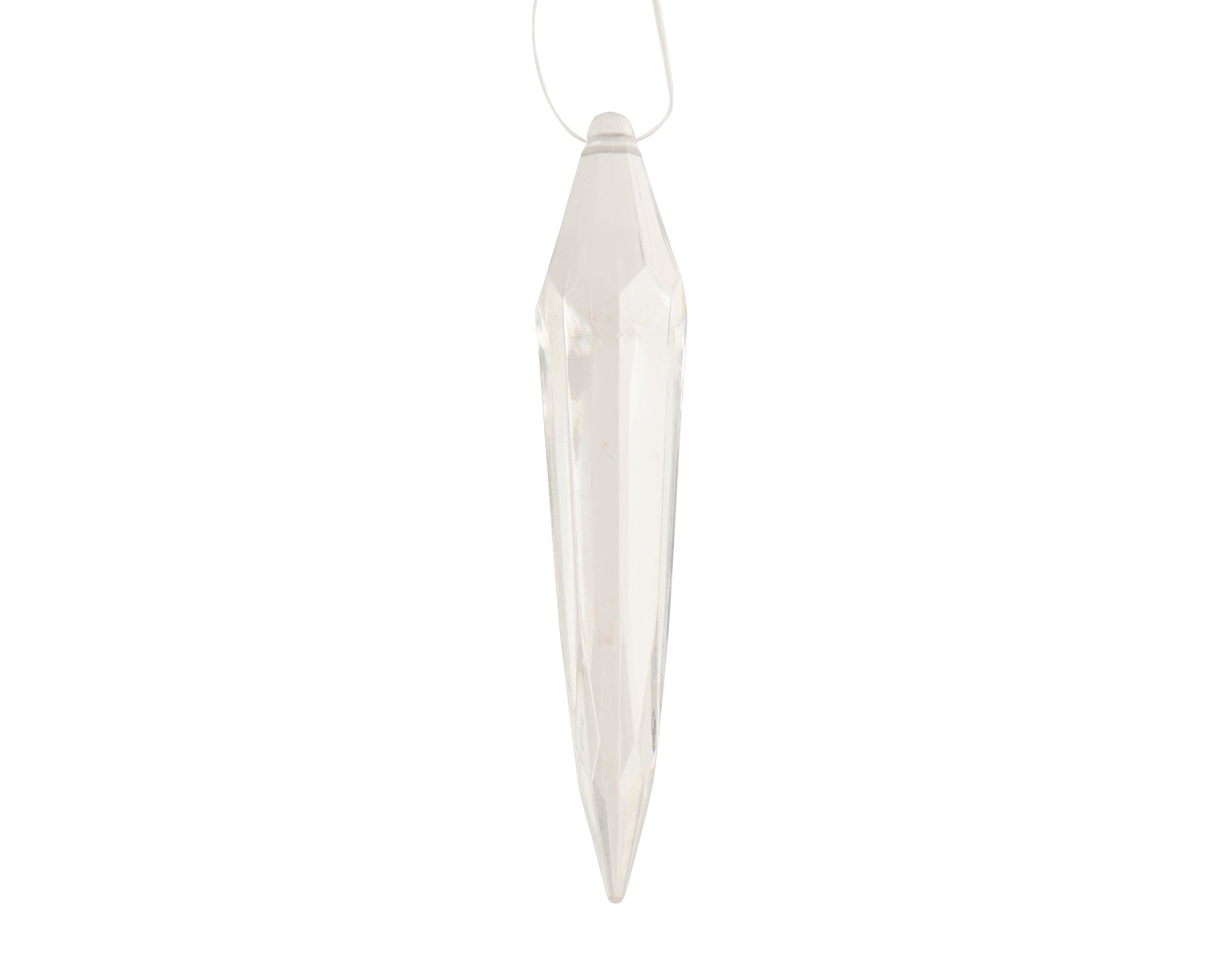 Decoris ornament acrylic clear icicle 10 cm