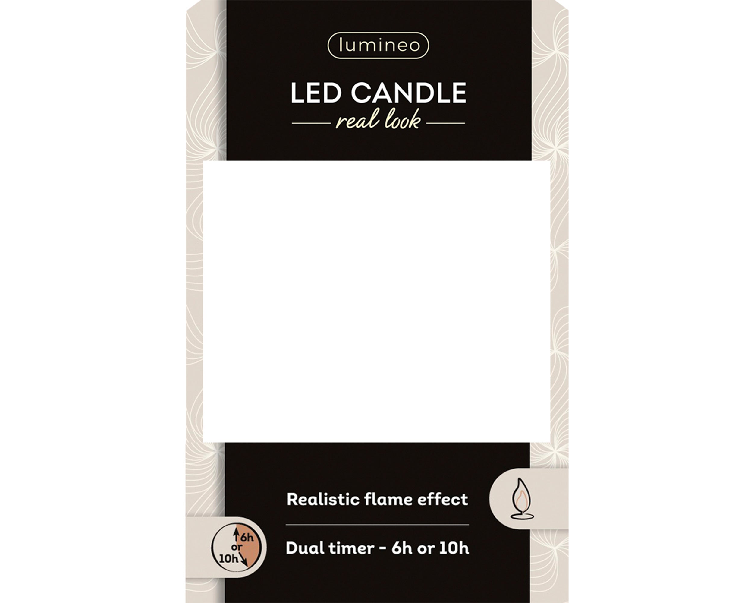 Lumineo Rustic LED Wick Candle, Warm White