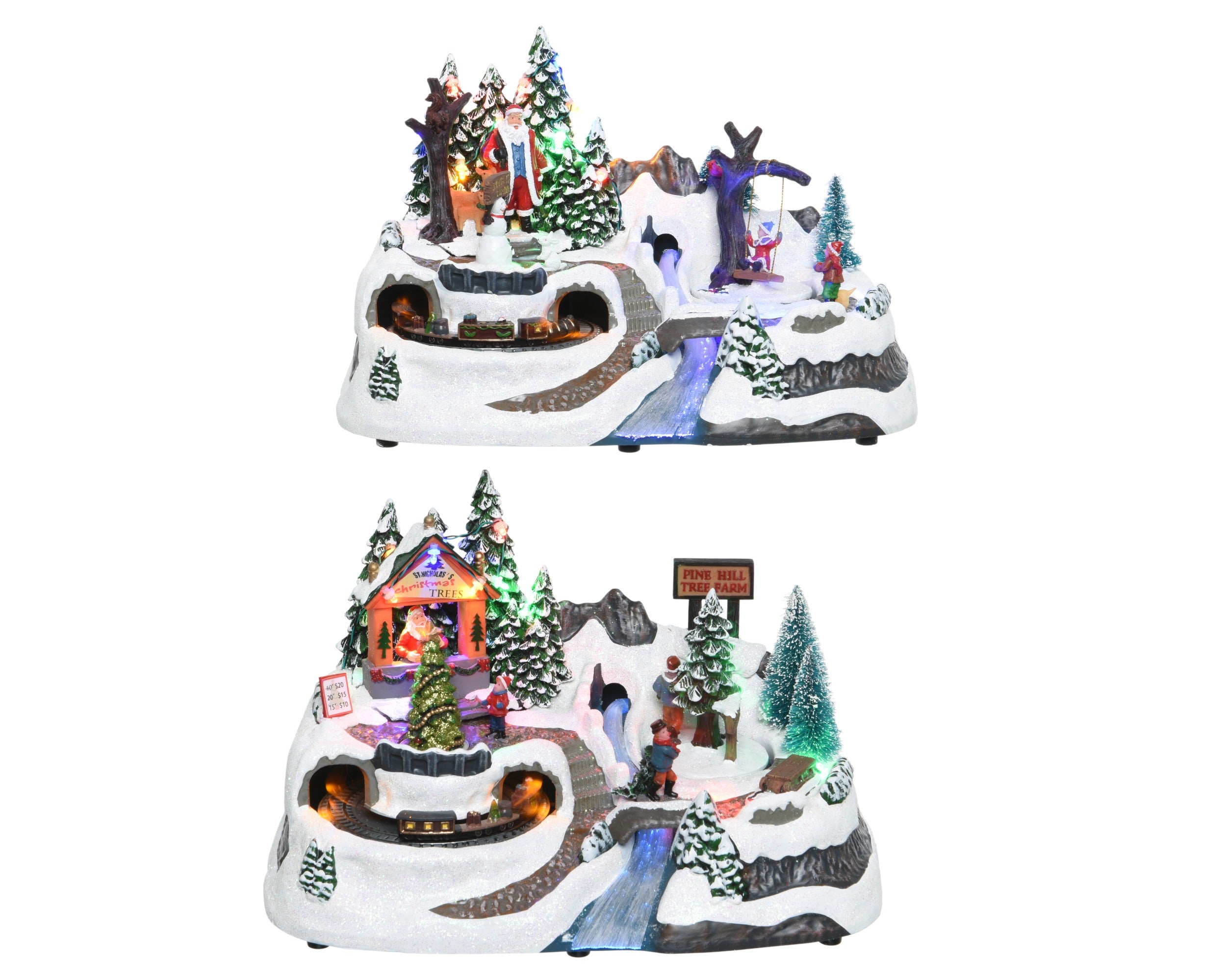 Lumineo LED scenery village multi 31 cm