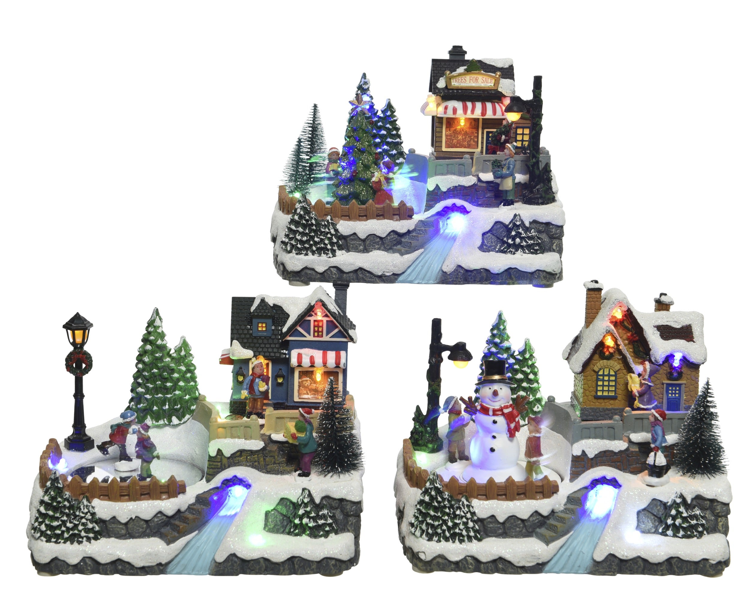 Lumineo LED scenery Winter scenery multi 15 cm