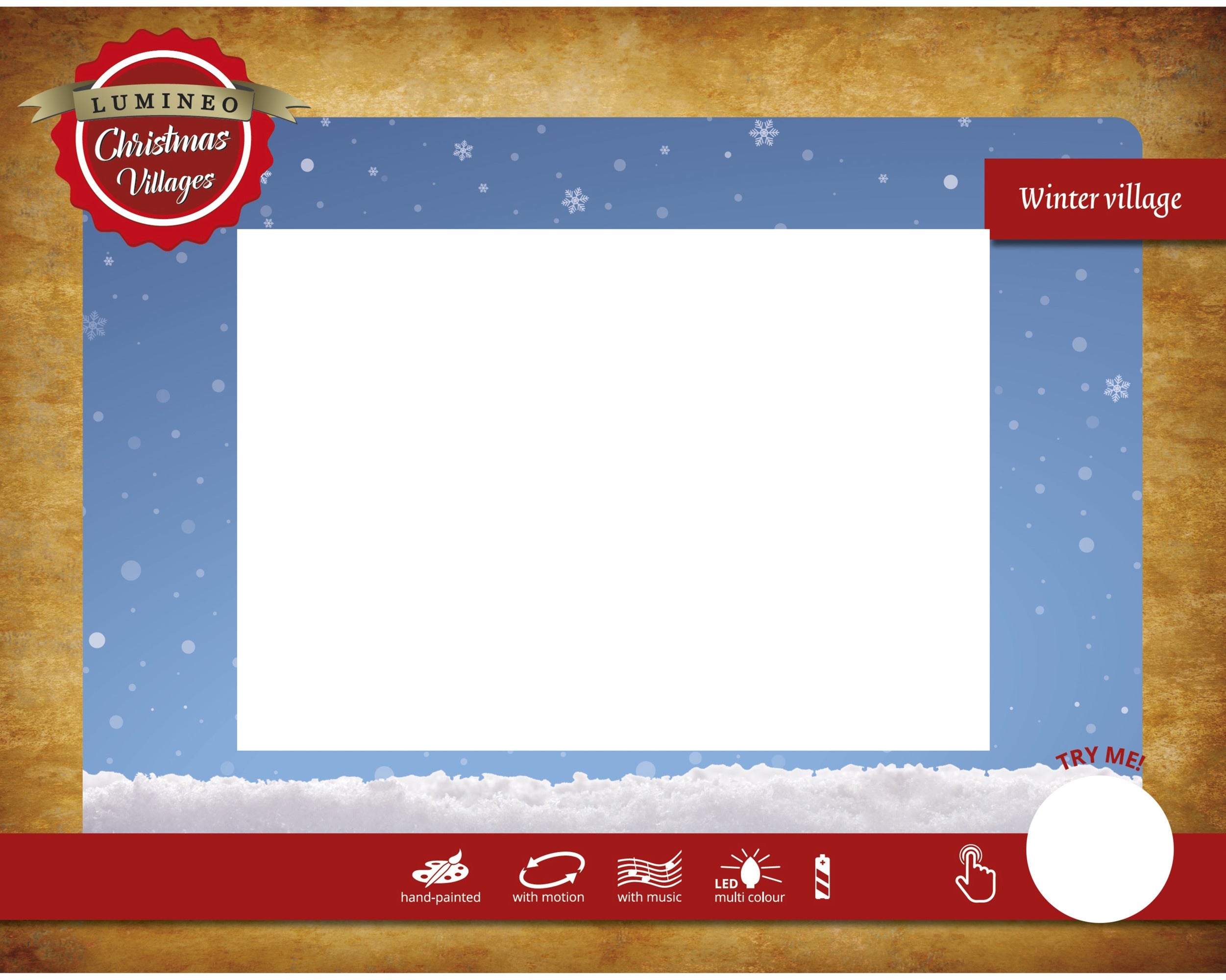 Lumineo LED scenery Winter scenery multi 15 cm