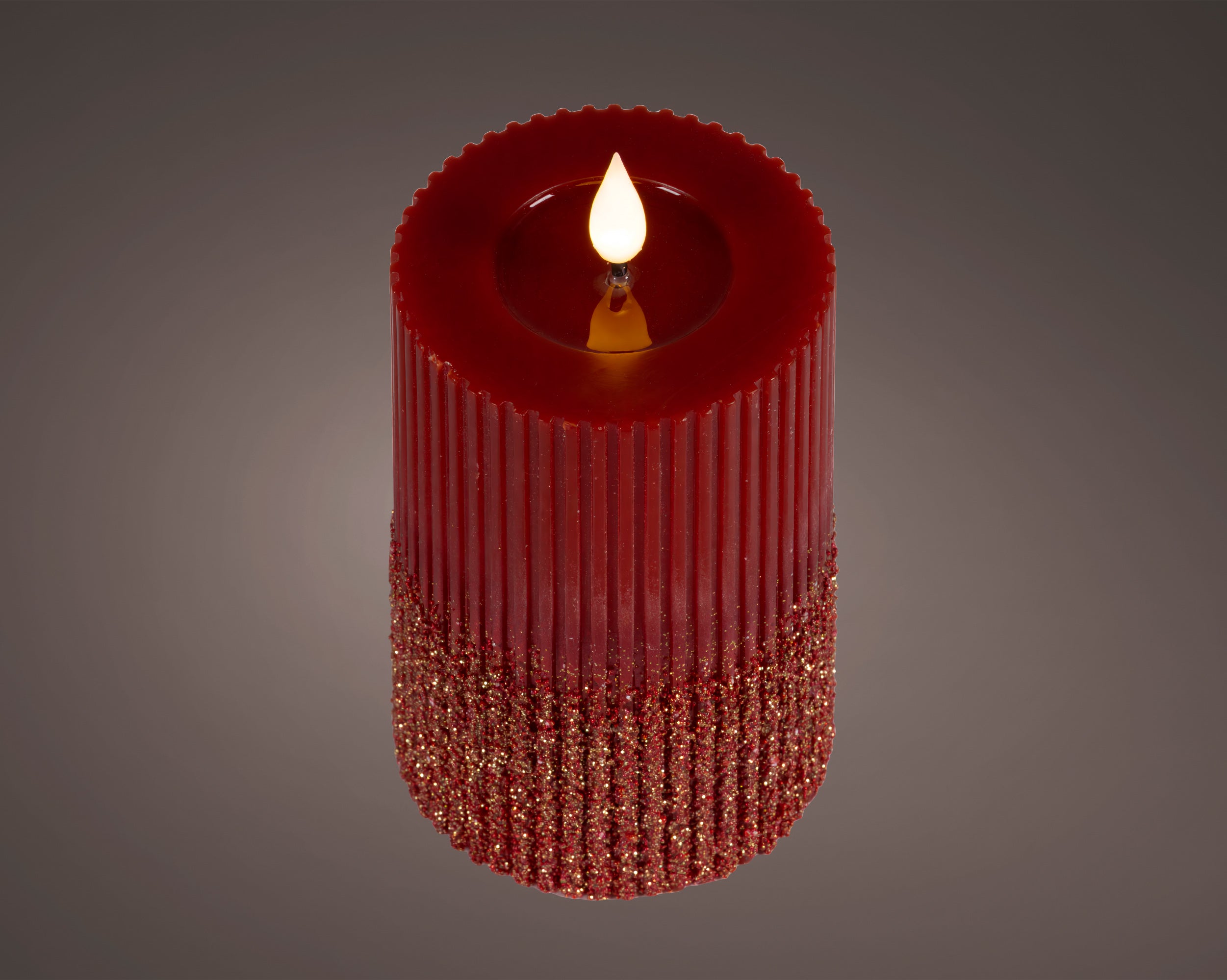 Lumineo LED Wick Candle Red 15 cm