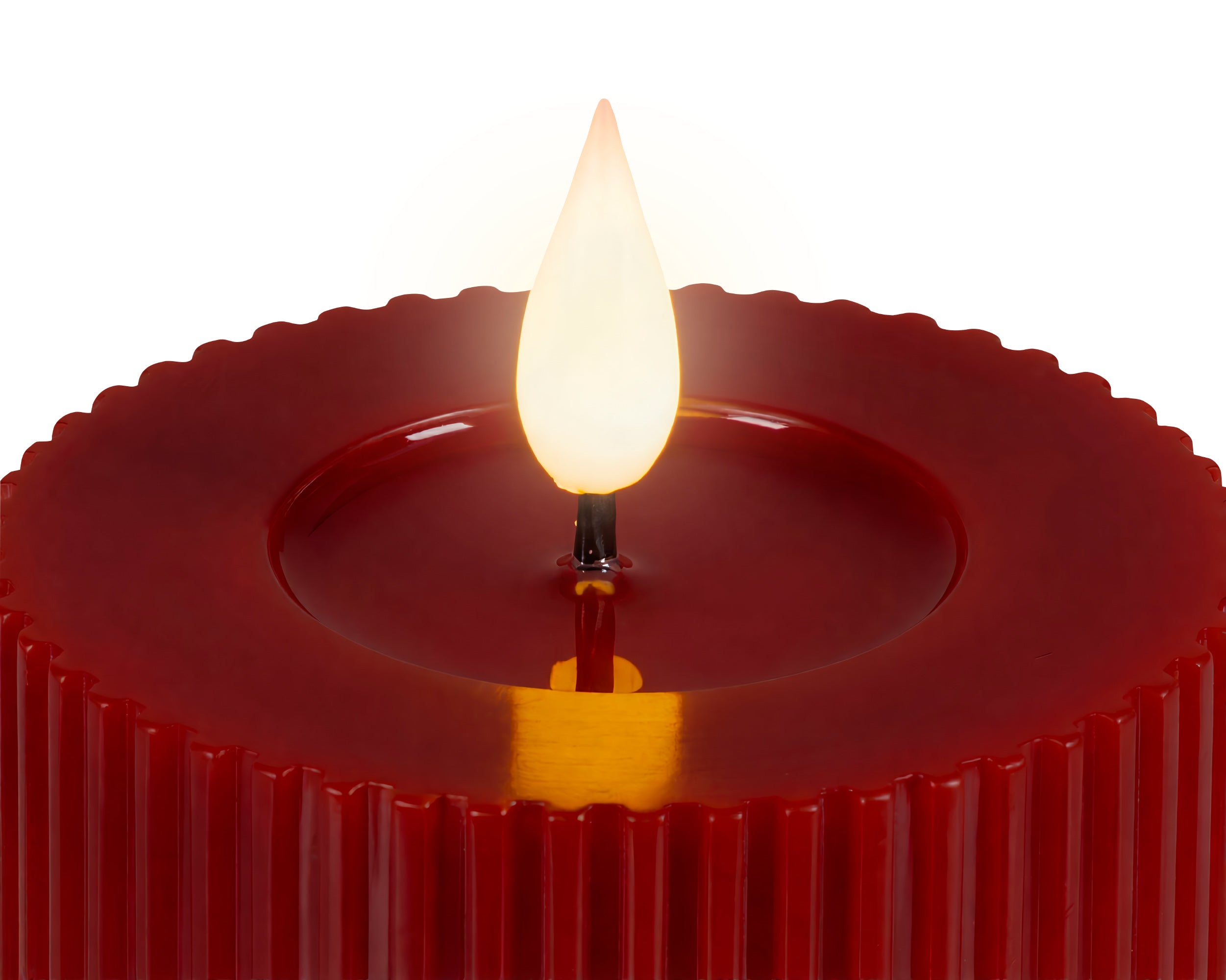 Lumineo LED Wick Candle Red 15 cm