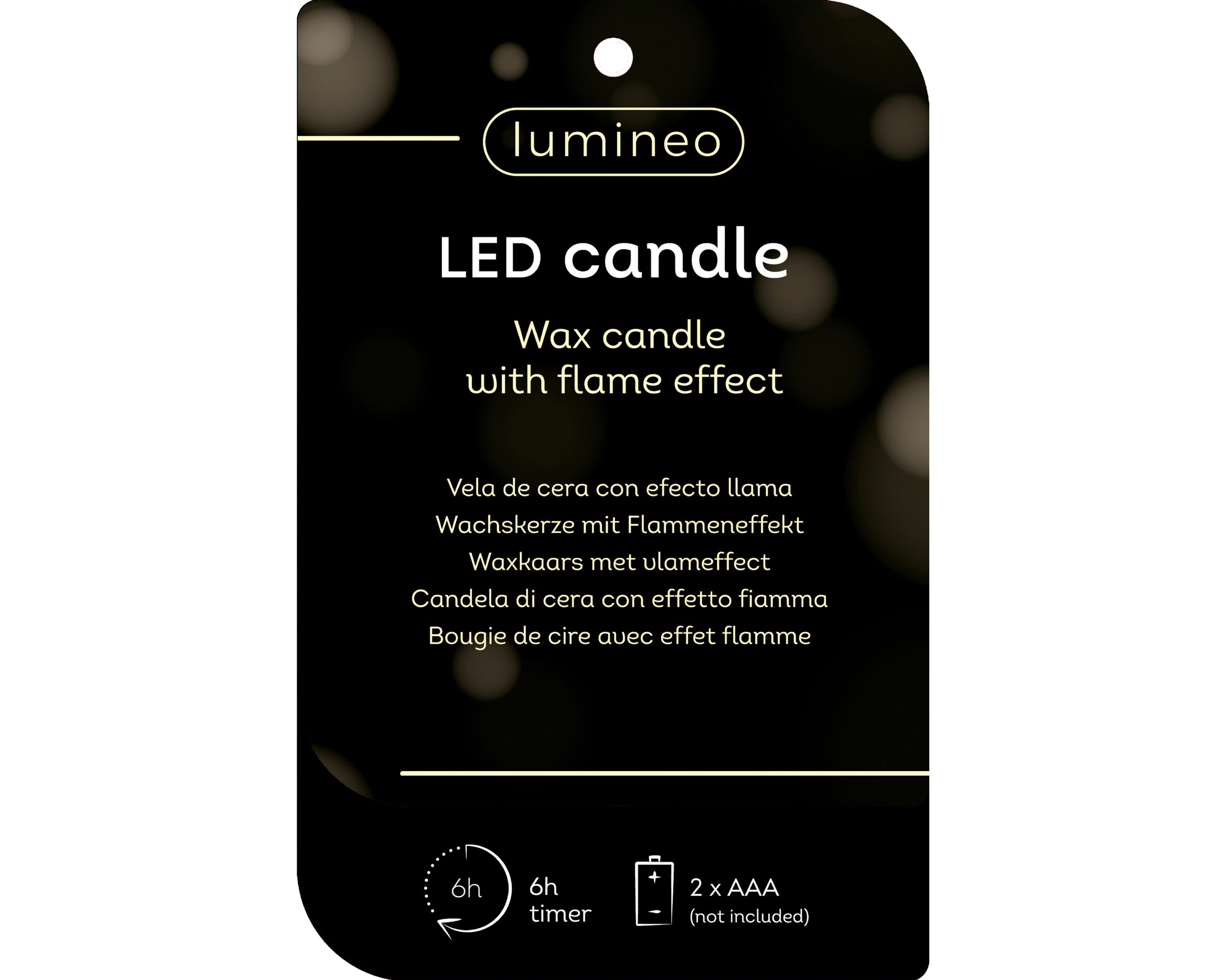 Lumineo LED wick candle red 19 cm