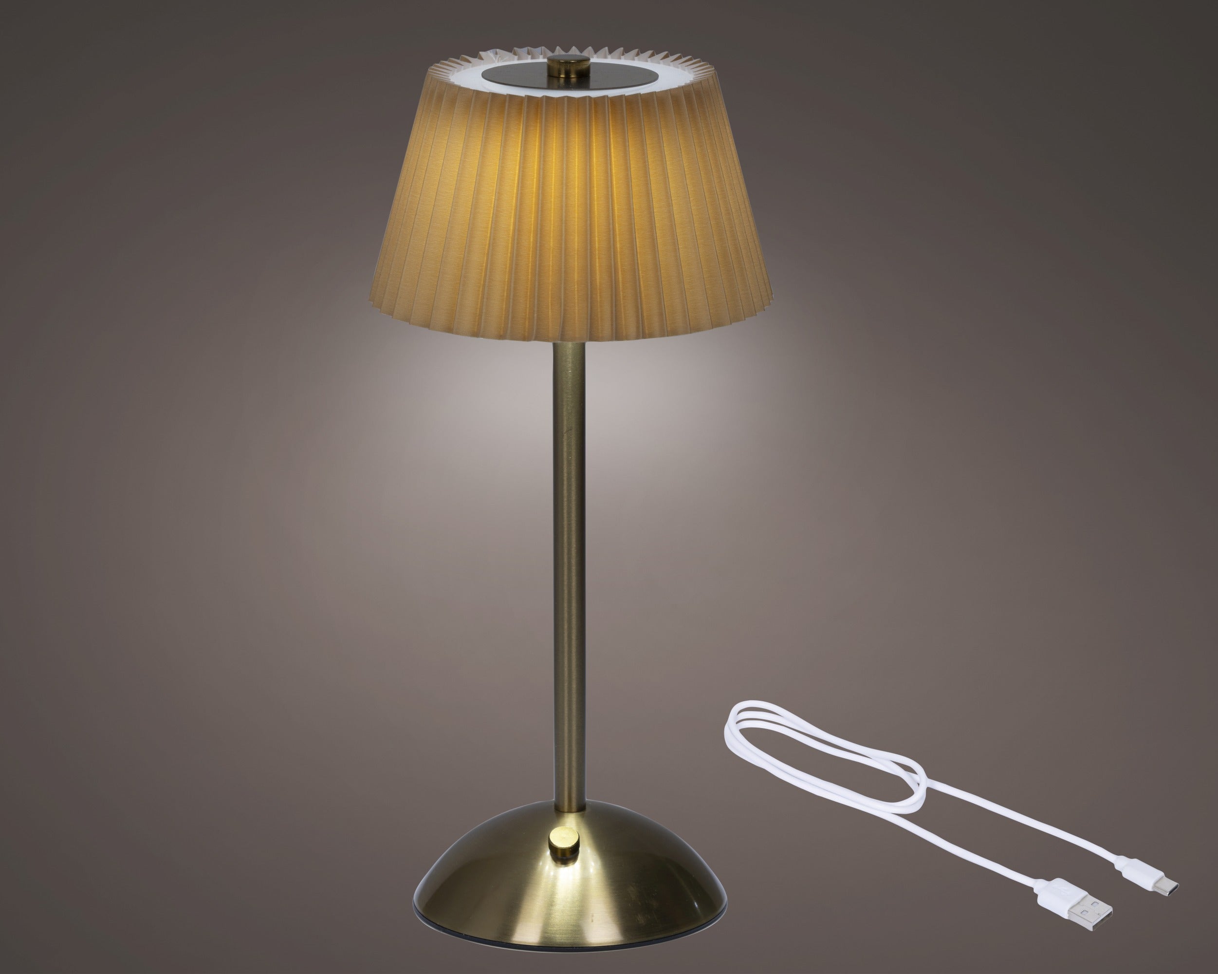 Lumineo LED rechargeable table lamp orange 30.5 cm