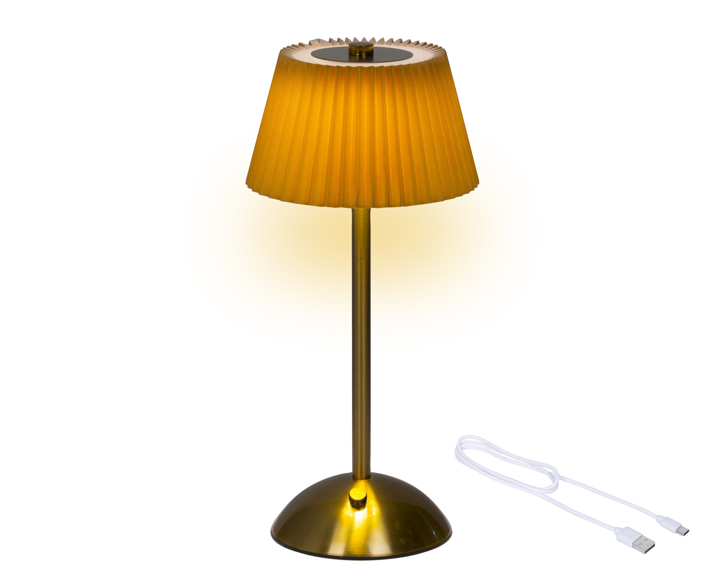 Lumineo LED rechargeable table lamp orange 30.5 cm