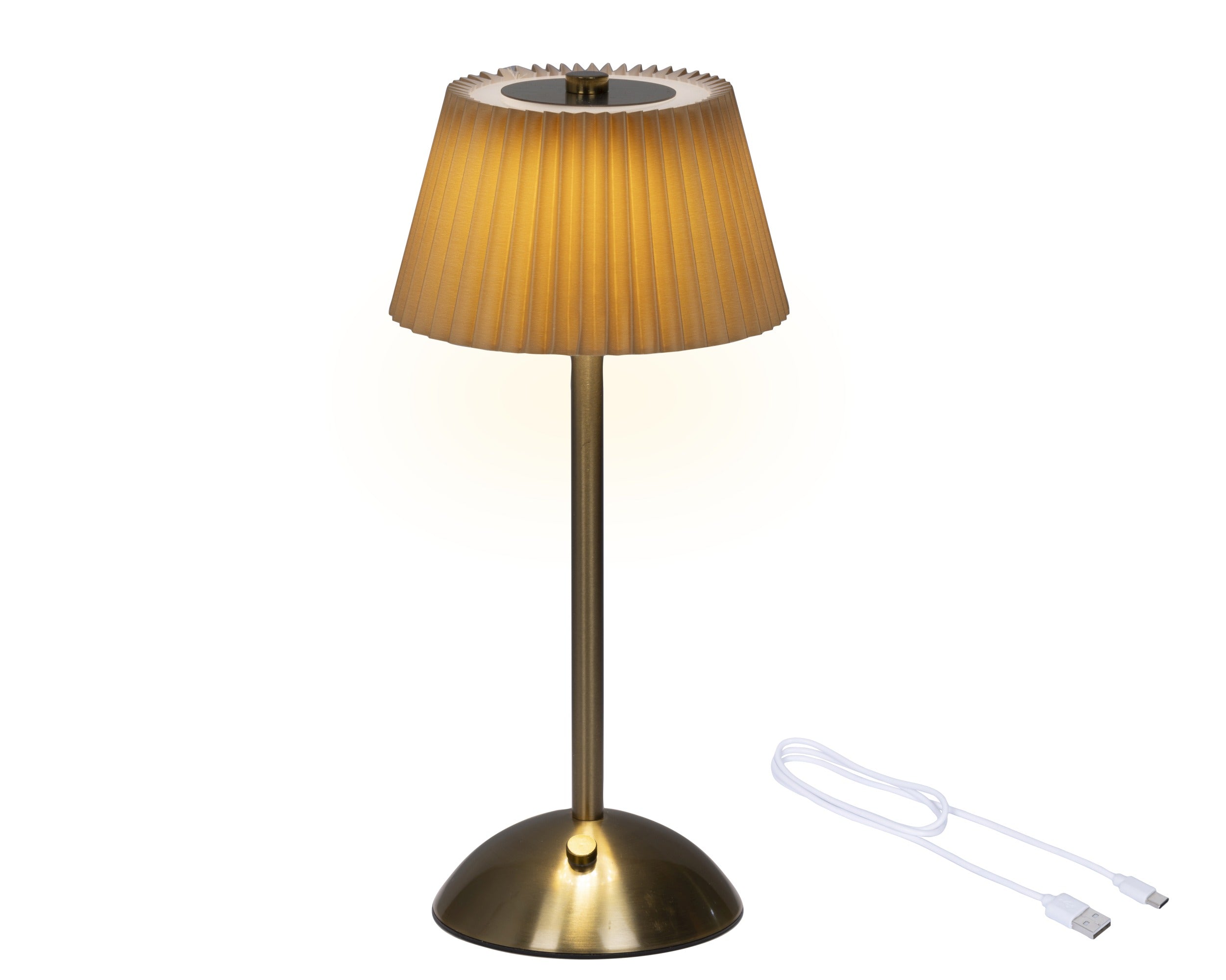 Lumineo LED rechargeable table lamp orange 30.5 cm
