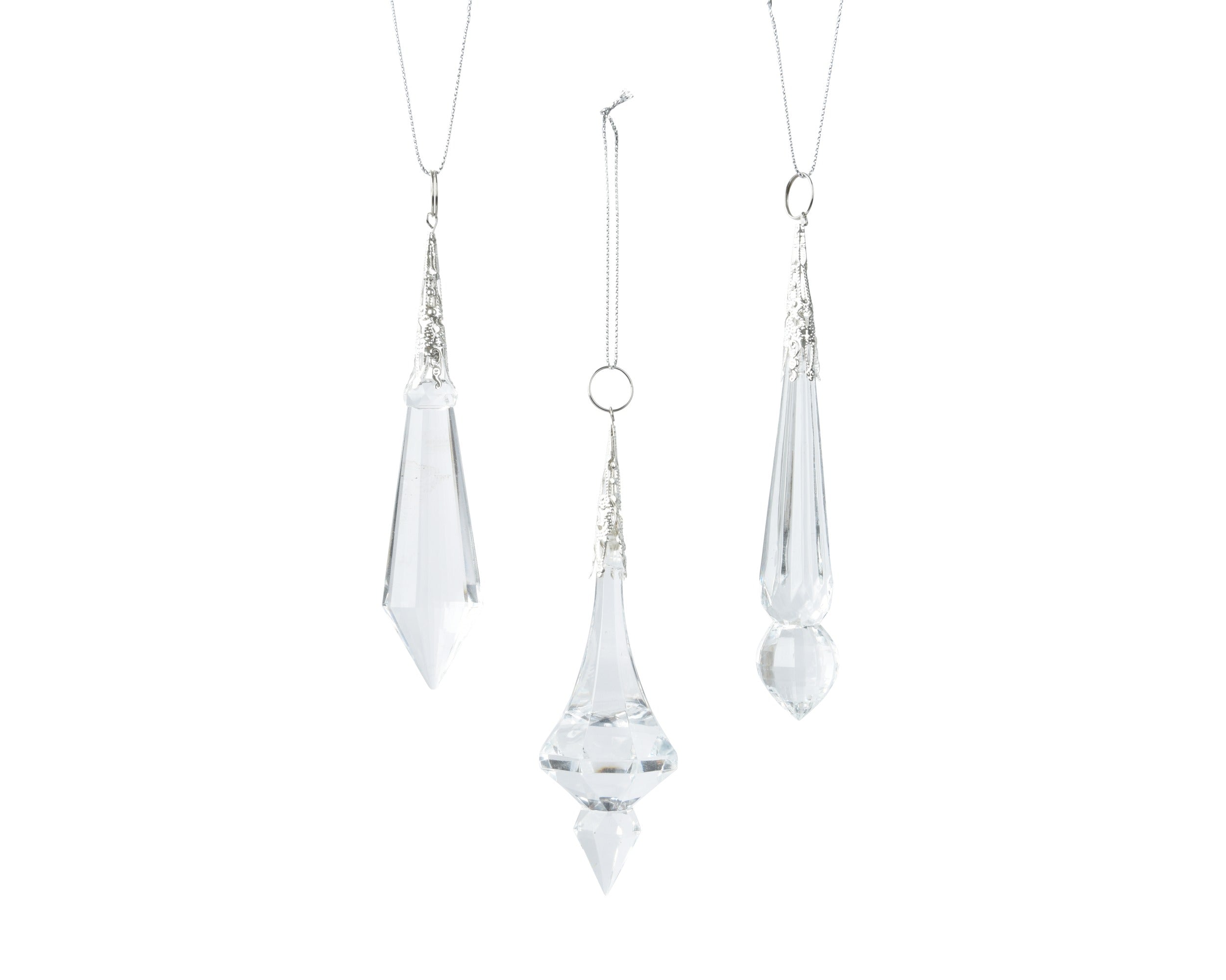 Decoris glass figure icicle iris transparent 12.5 cm