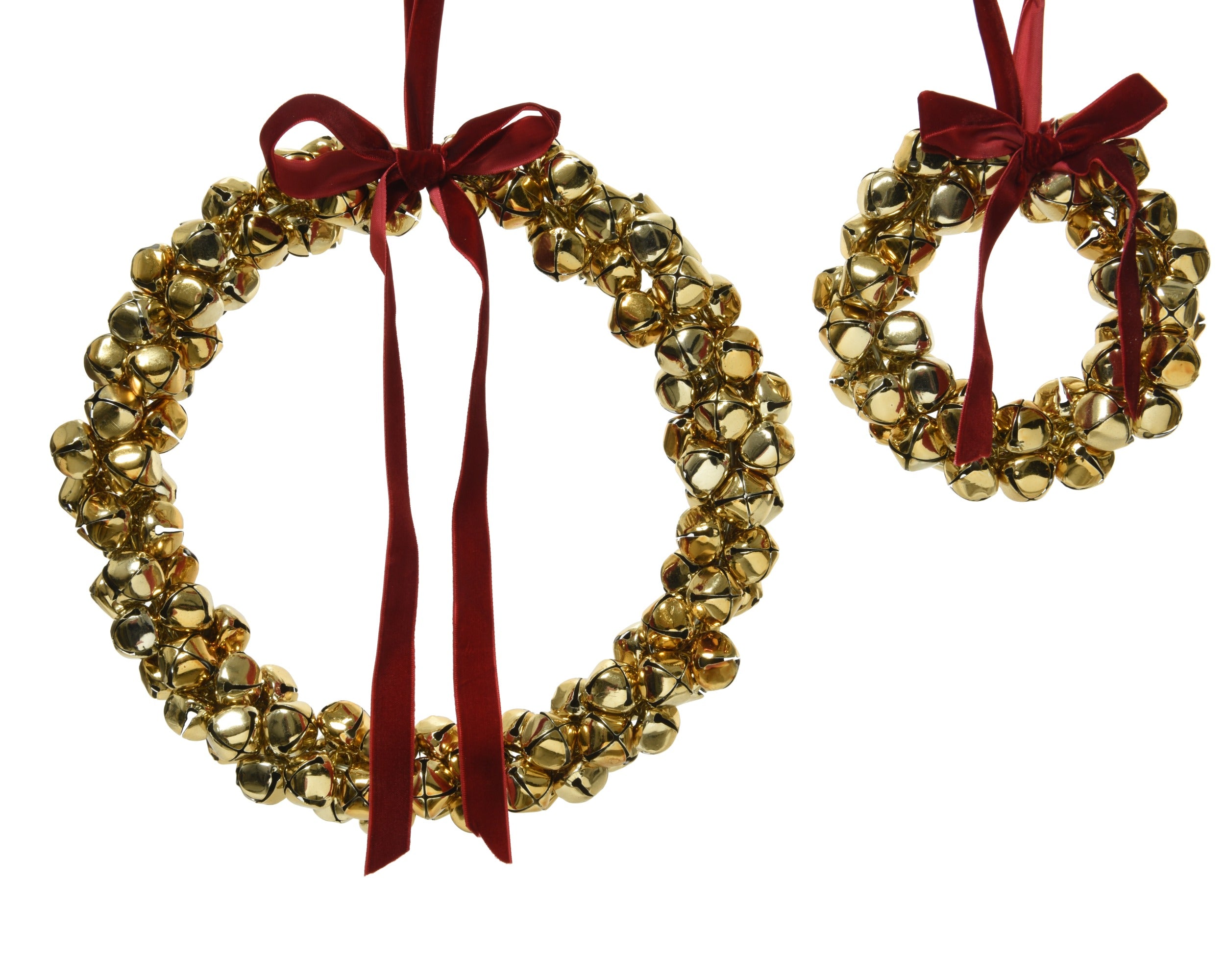Decoris bell ornament iron gold ring 25 cm