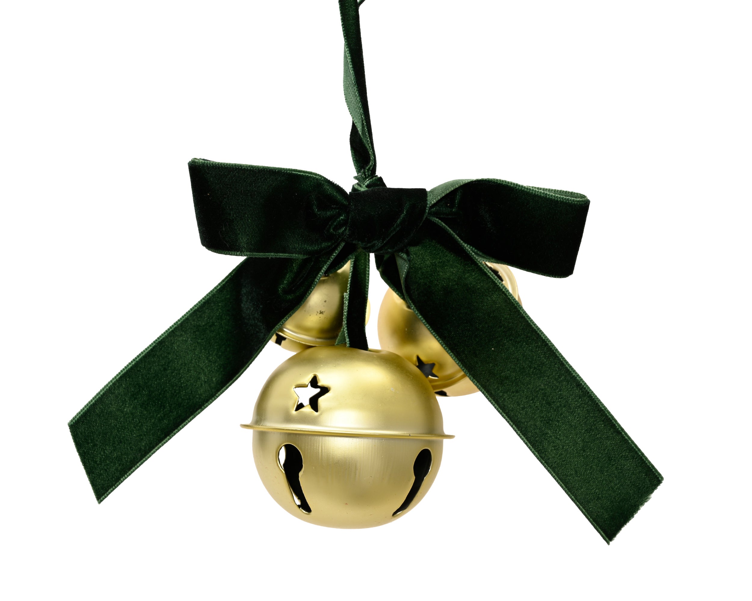 Decoris hanging decoration iron gold bell bundle 13 cm
