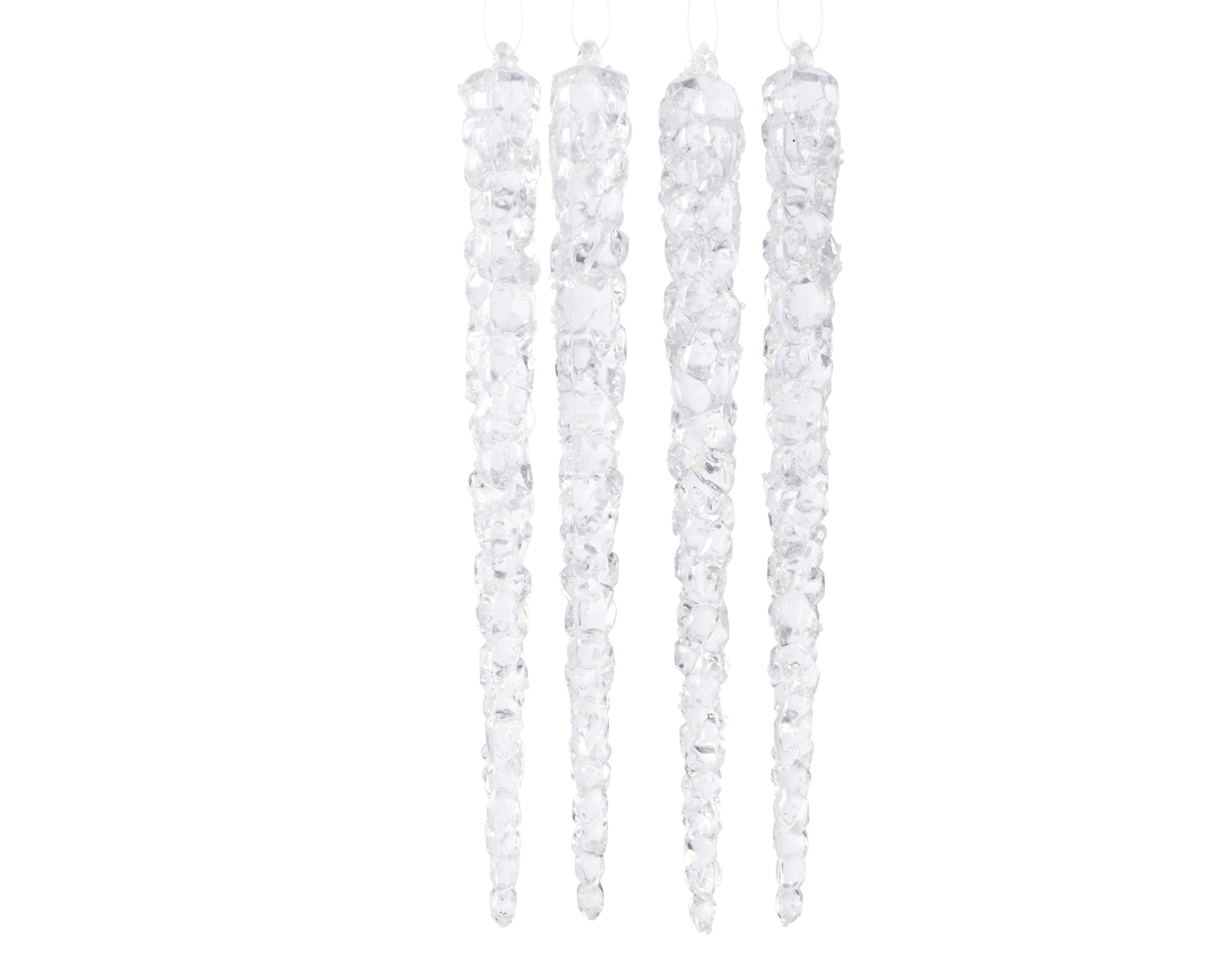 Decoris ornament plastic clear icicle 15 cm