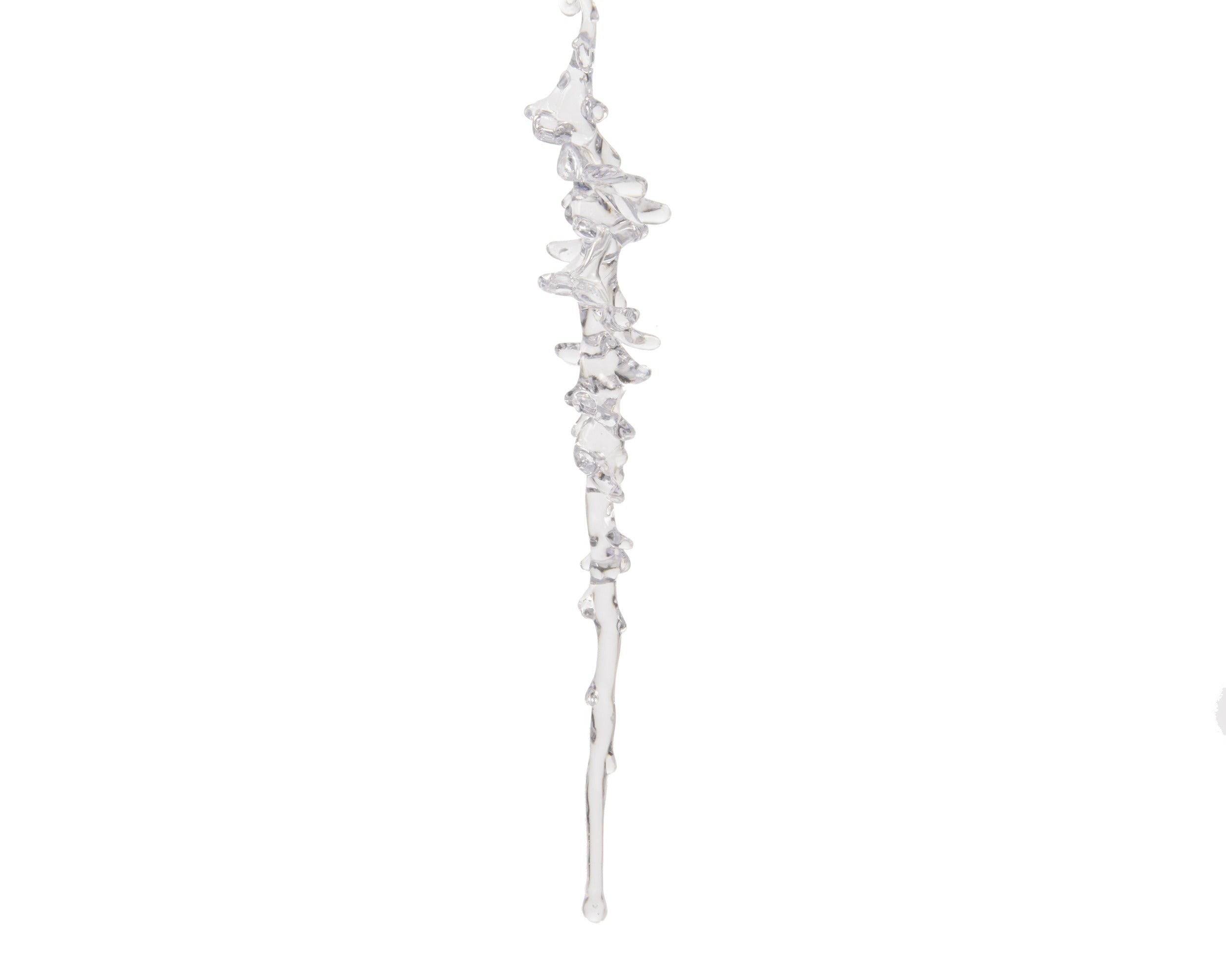 Decoris hanging ornament plastic clear icicle 25 cm