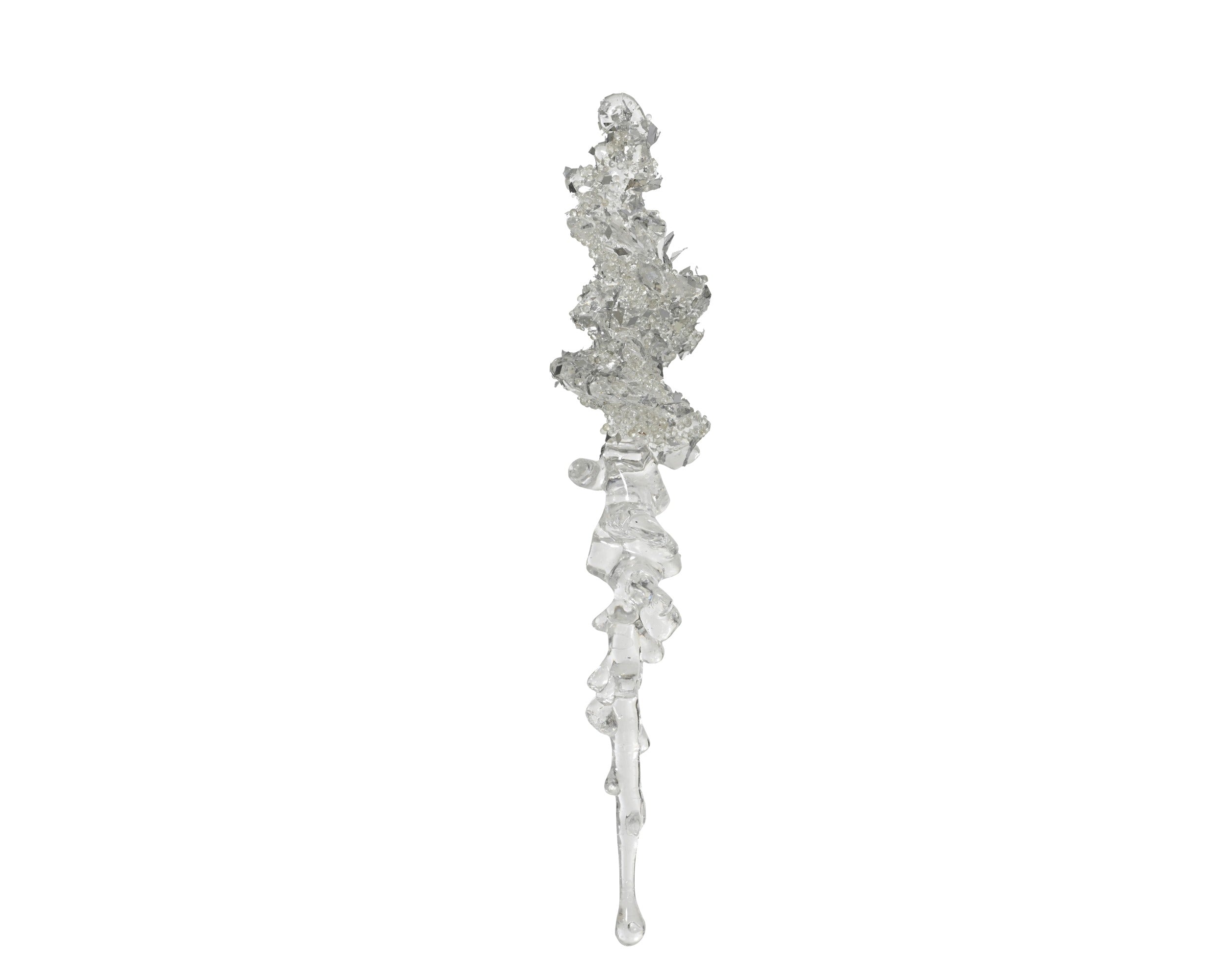 Decoris ornament plastic transparent icicle 17.5 cm
