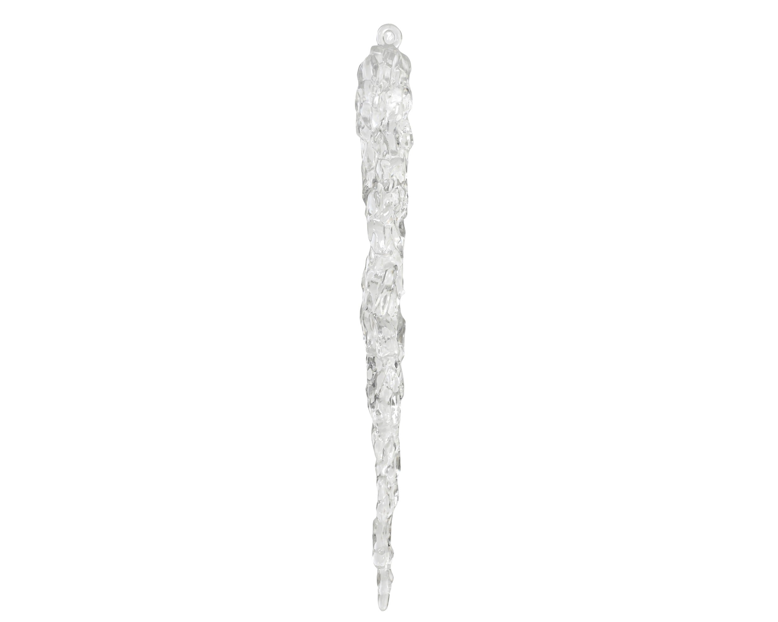 Decoris ornament plastic transparent icicle 18.5 cm