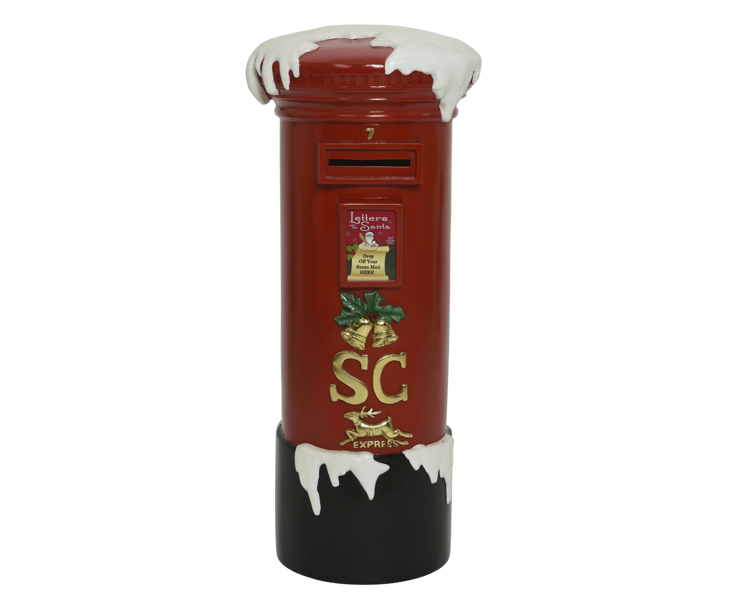 Decoris Christmas Mailbox Poly Fibre Red 100 cm