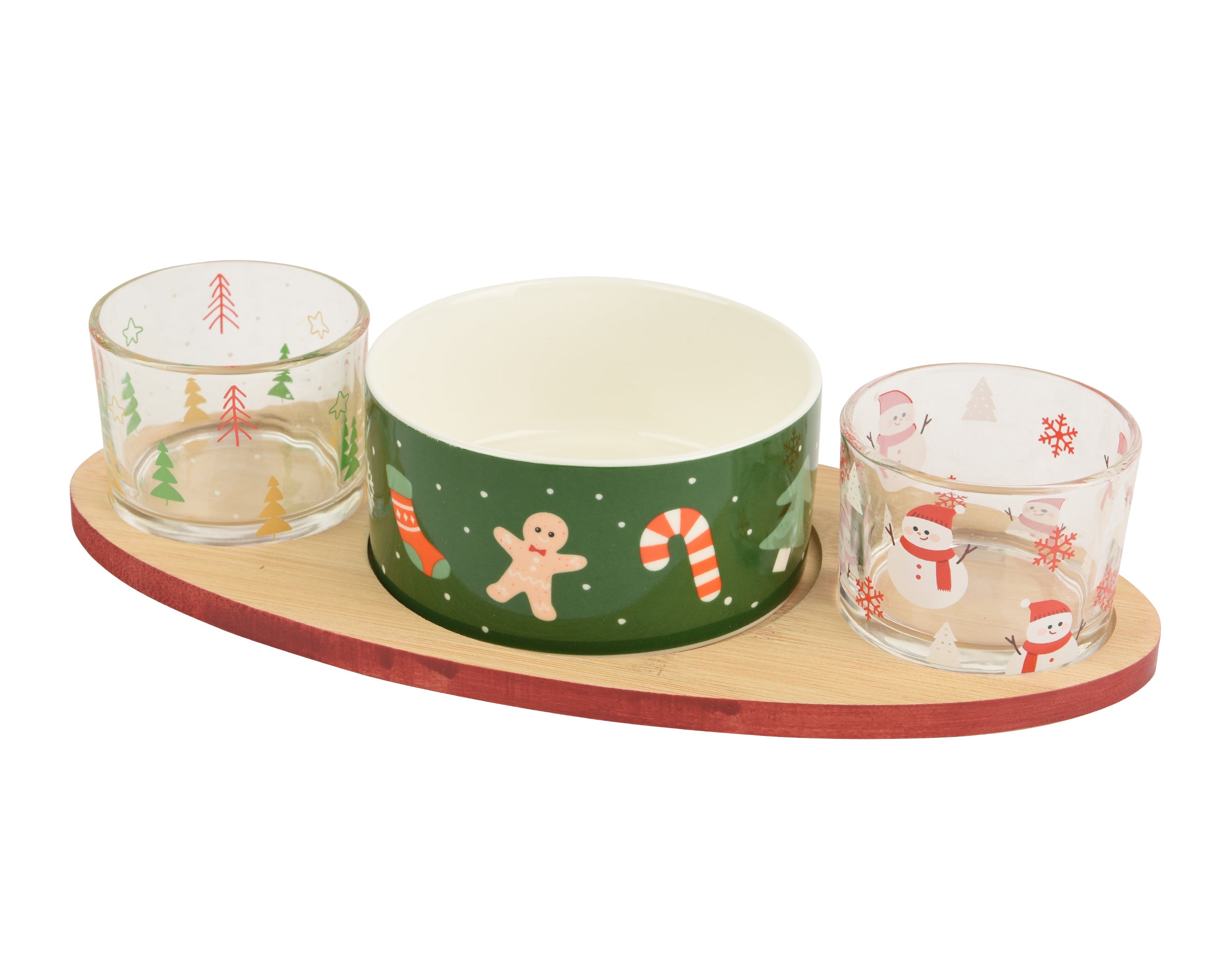 Tapas Set – Christmas Glass Bowls 27.5 cm