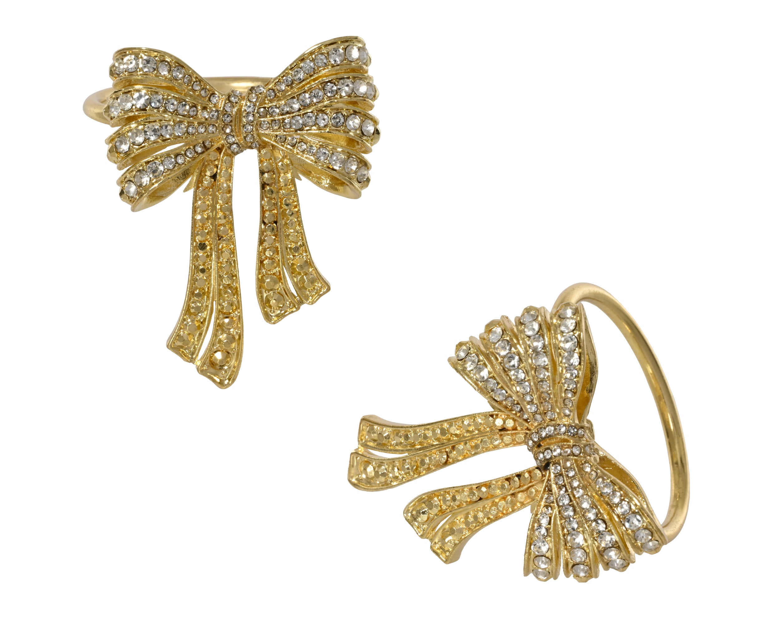 Decoris Napkin Ring Gold Bow 5 x 5 cm Iron