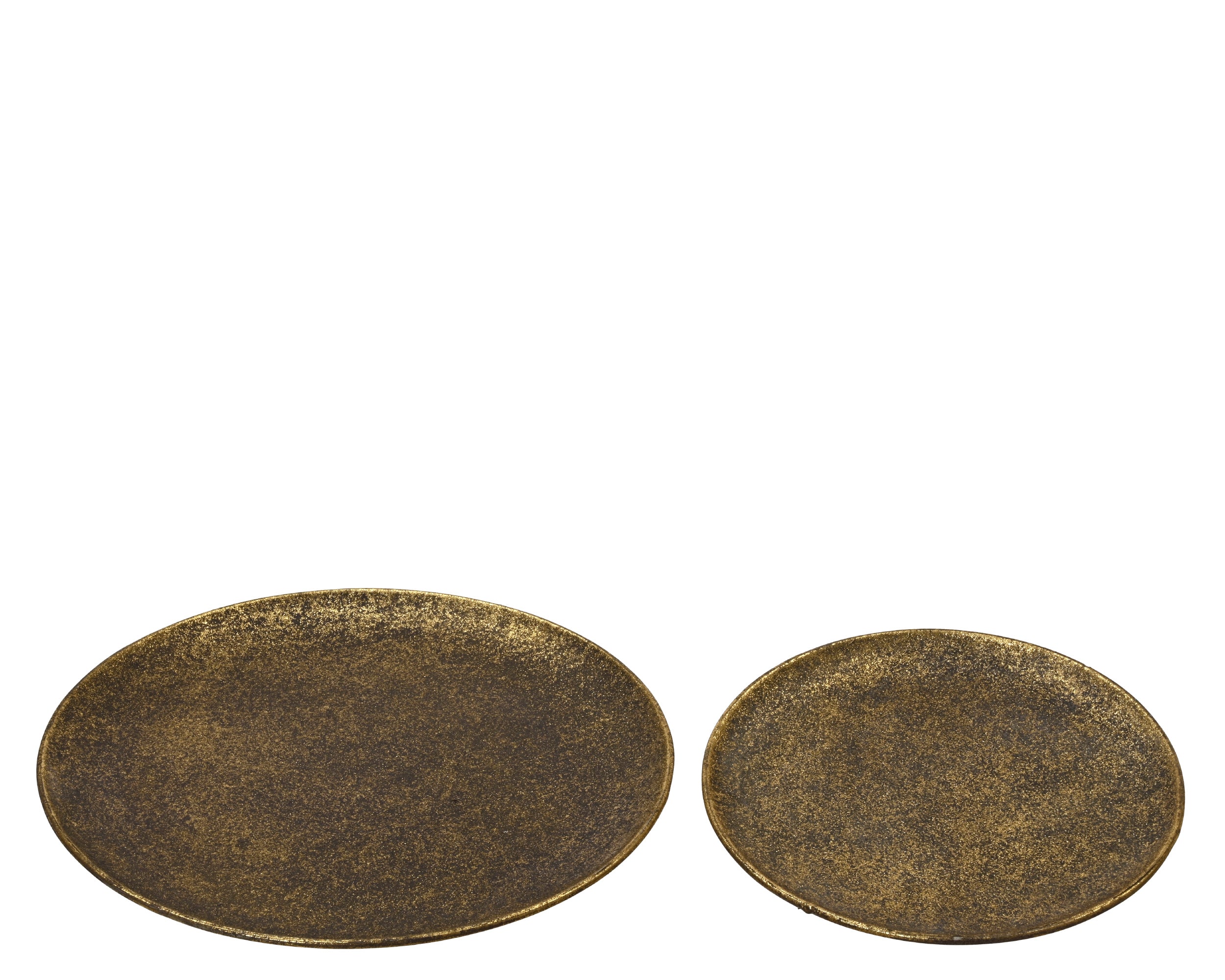 Decoris Deco Plate Round Iron 39 cm Antique Brown