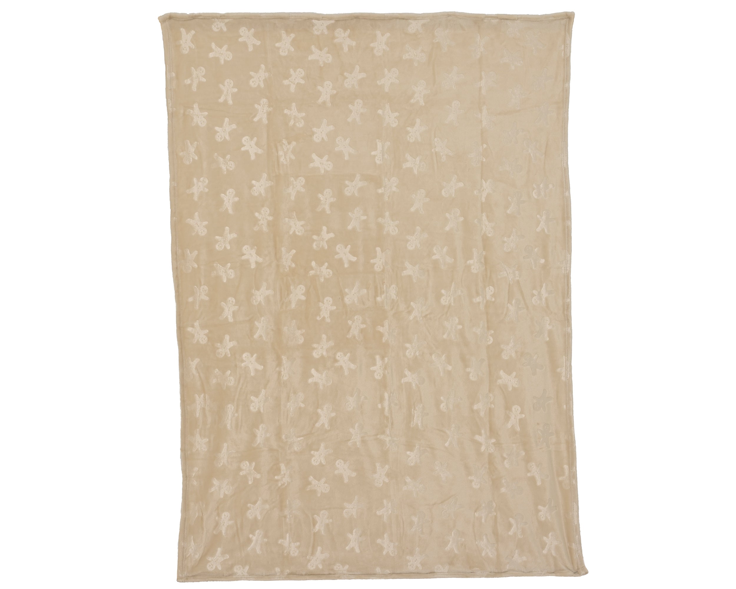 Decoris Christmas Flannel Throw 130 x 170 cm Gingerbread or Candy Cane