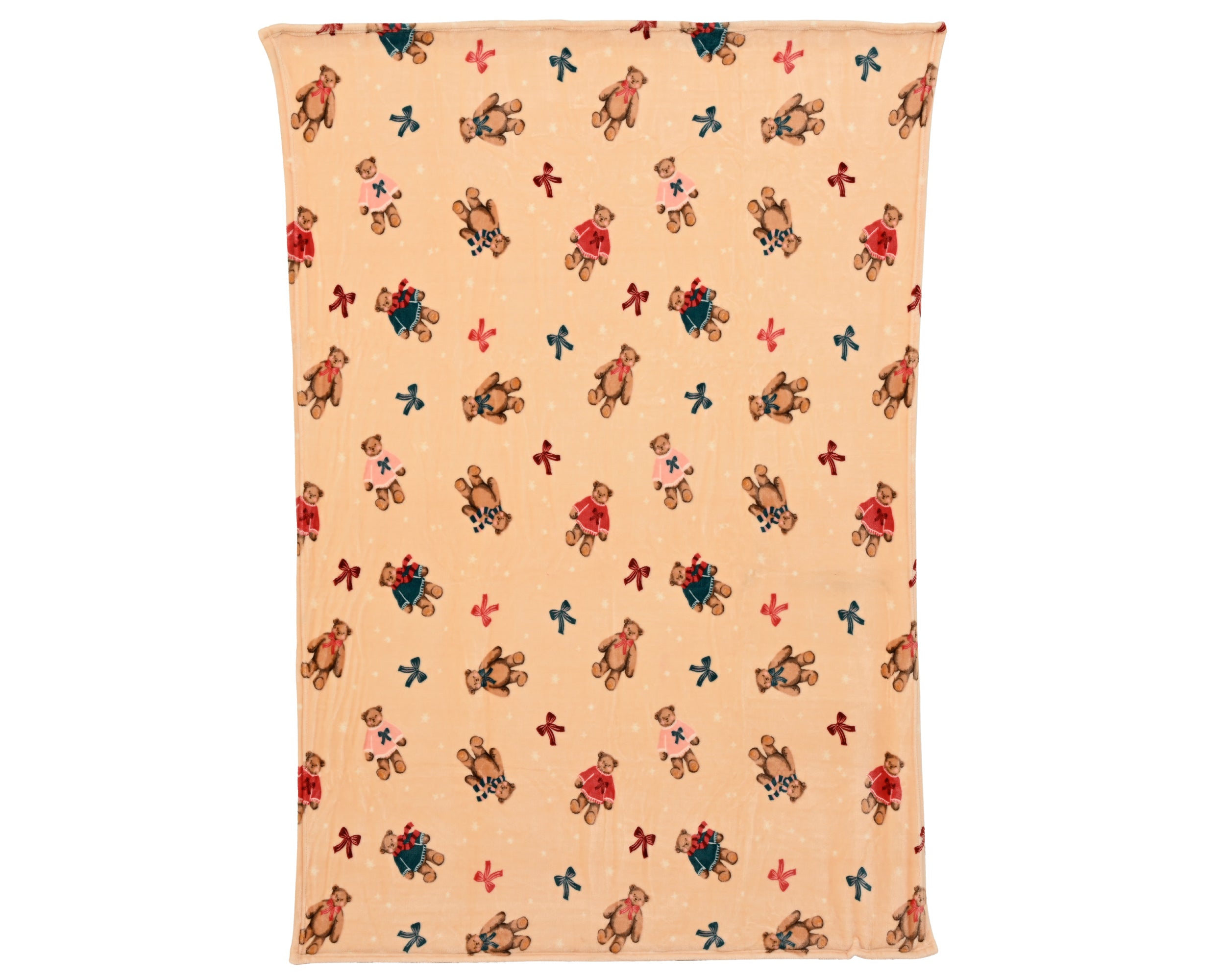 Decoris Throw Bear Design Flannel 130 x 170 cm