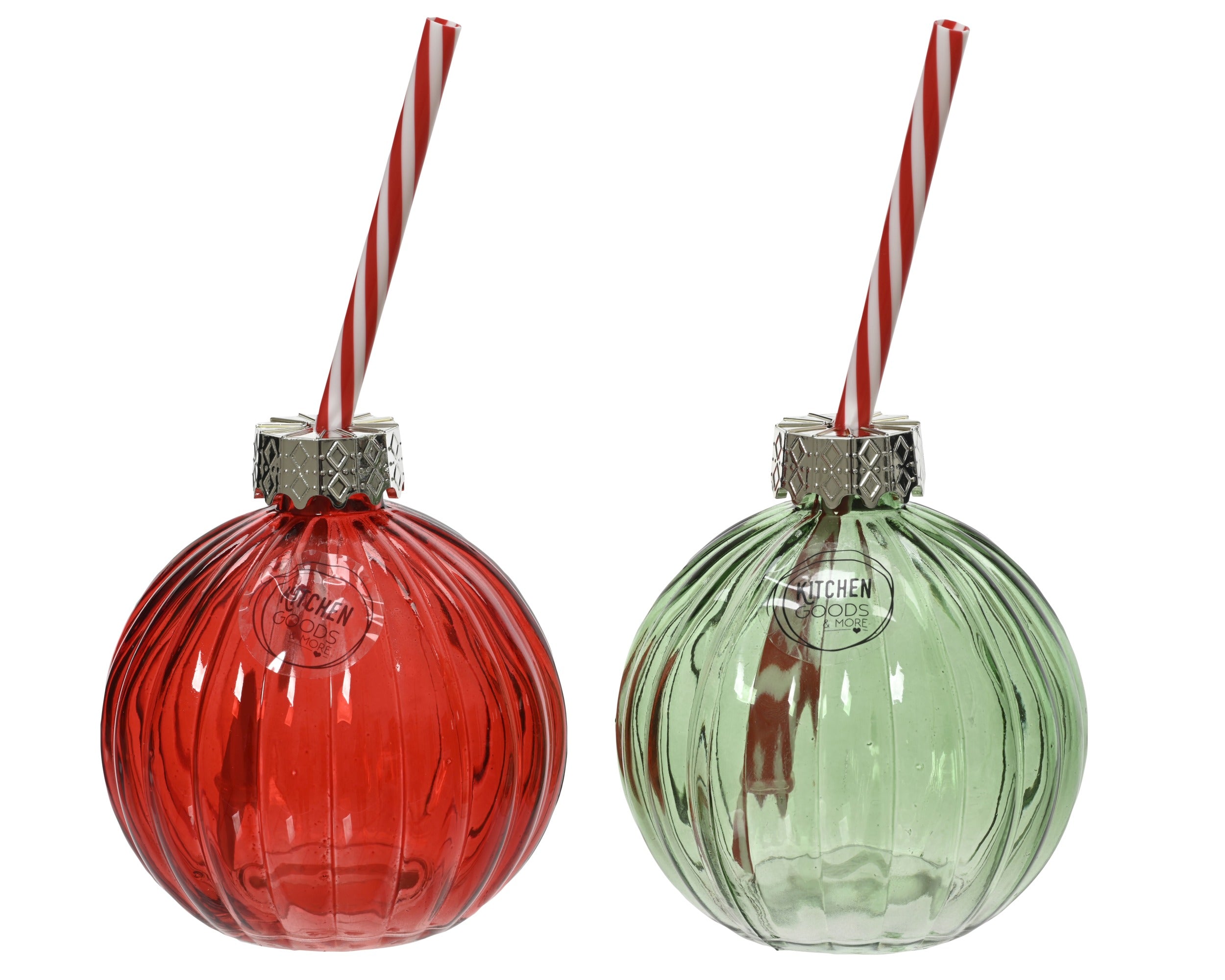 Drinking Jar – Christmas Bauble Glass 0.4 L 10.5 cm