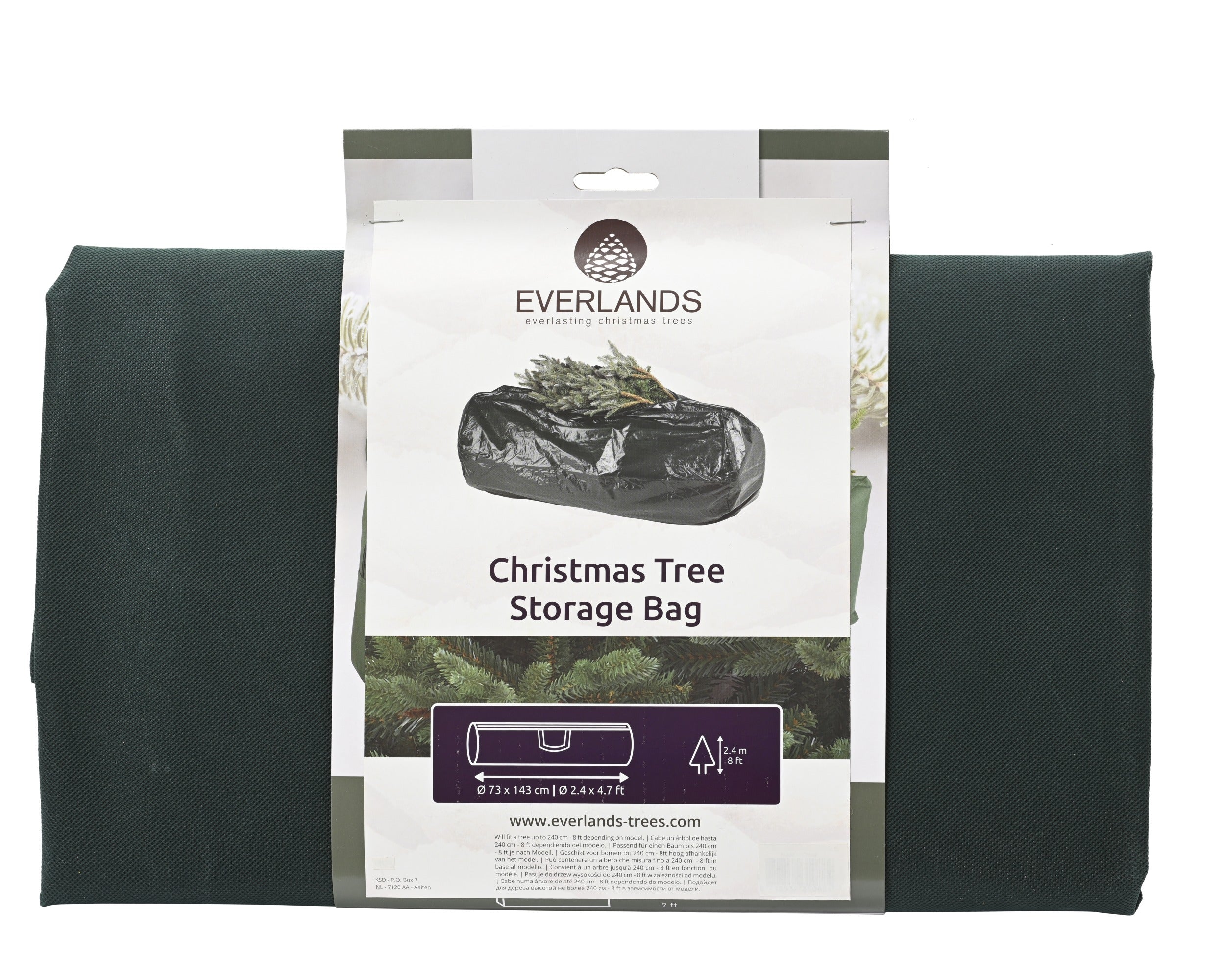 Everlands green storage bag for Christmas trees