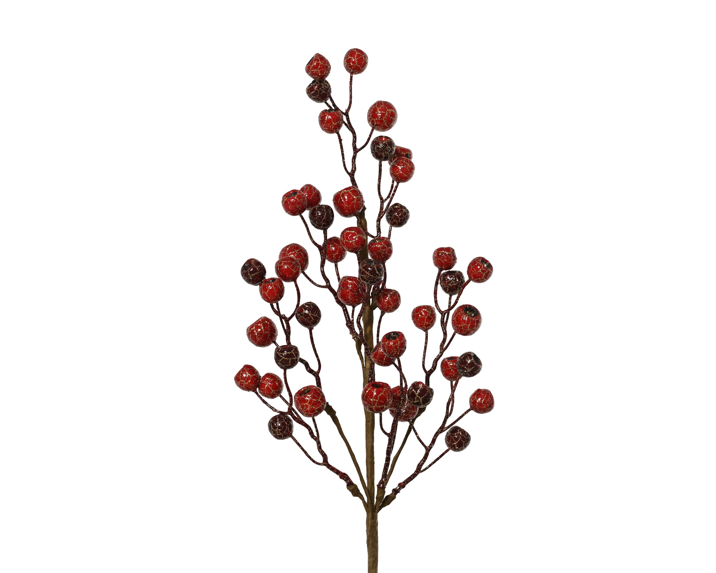 Everlands Berry Spray Red 60 cm with Crack Glitter
