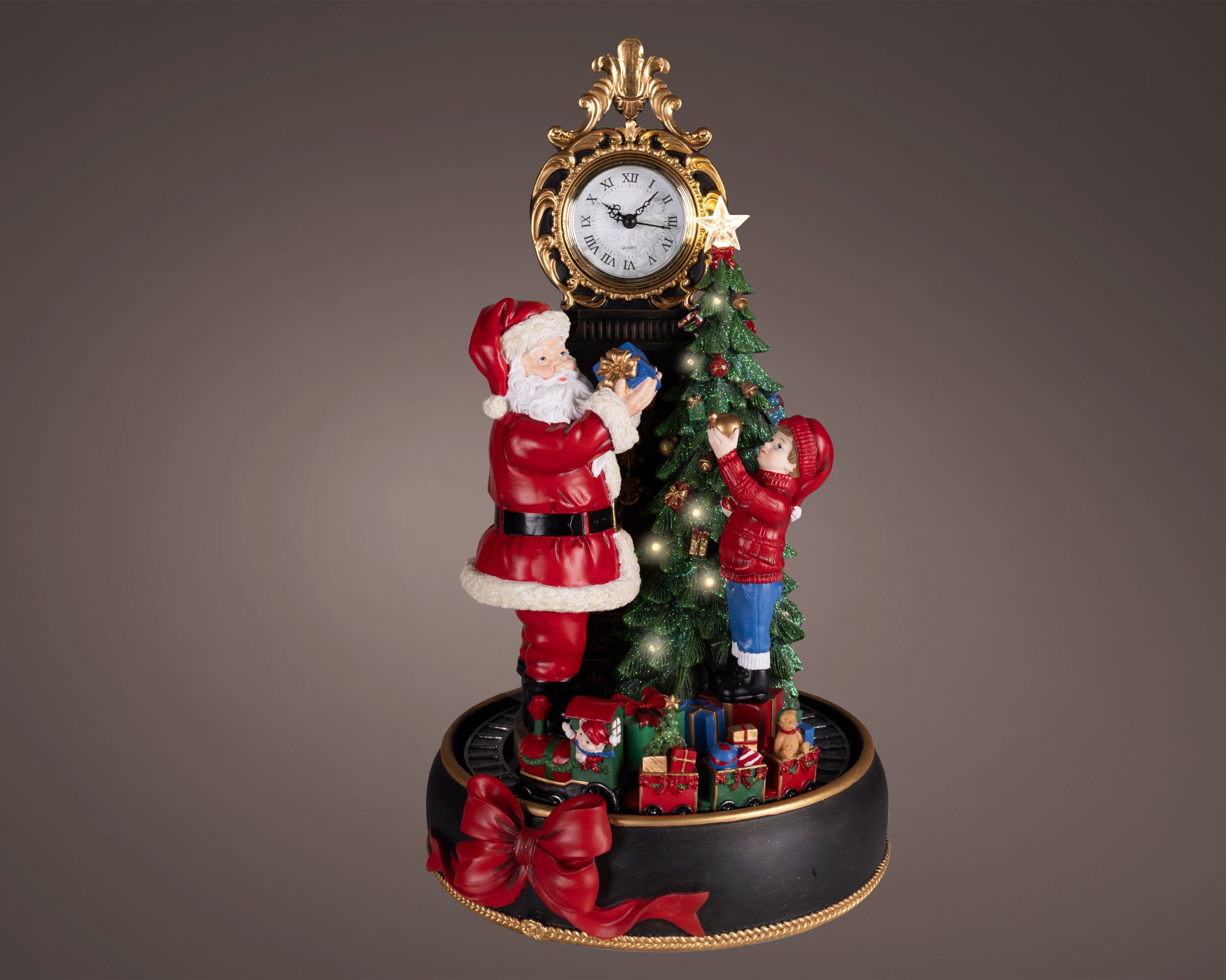 Lumineo LED clock red 28 cm
