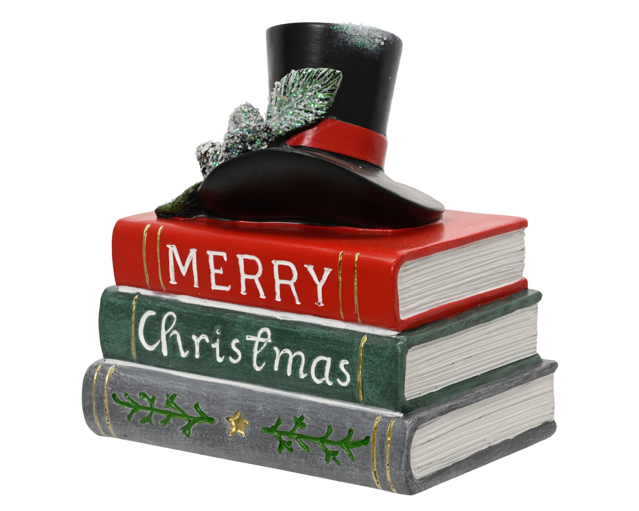 Decoris Christmas Book Figure with Top Hat 15 cm