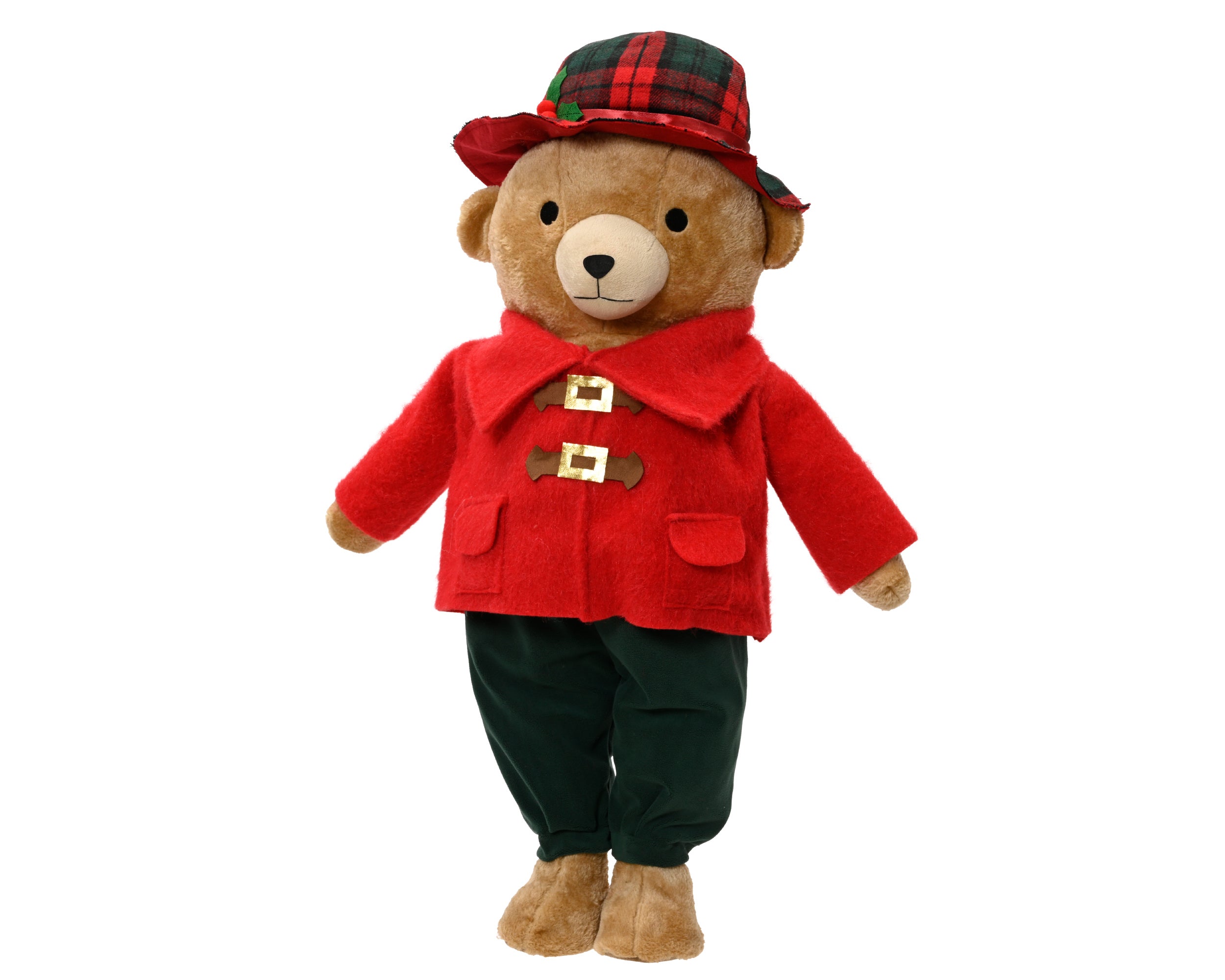 Decoris Standing Christmas Bear Figure 60 cm Red Polyester