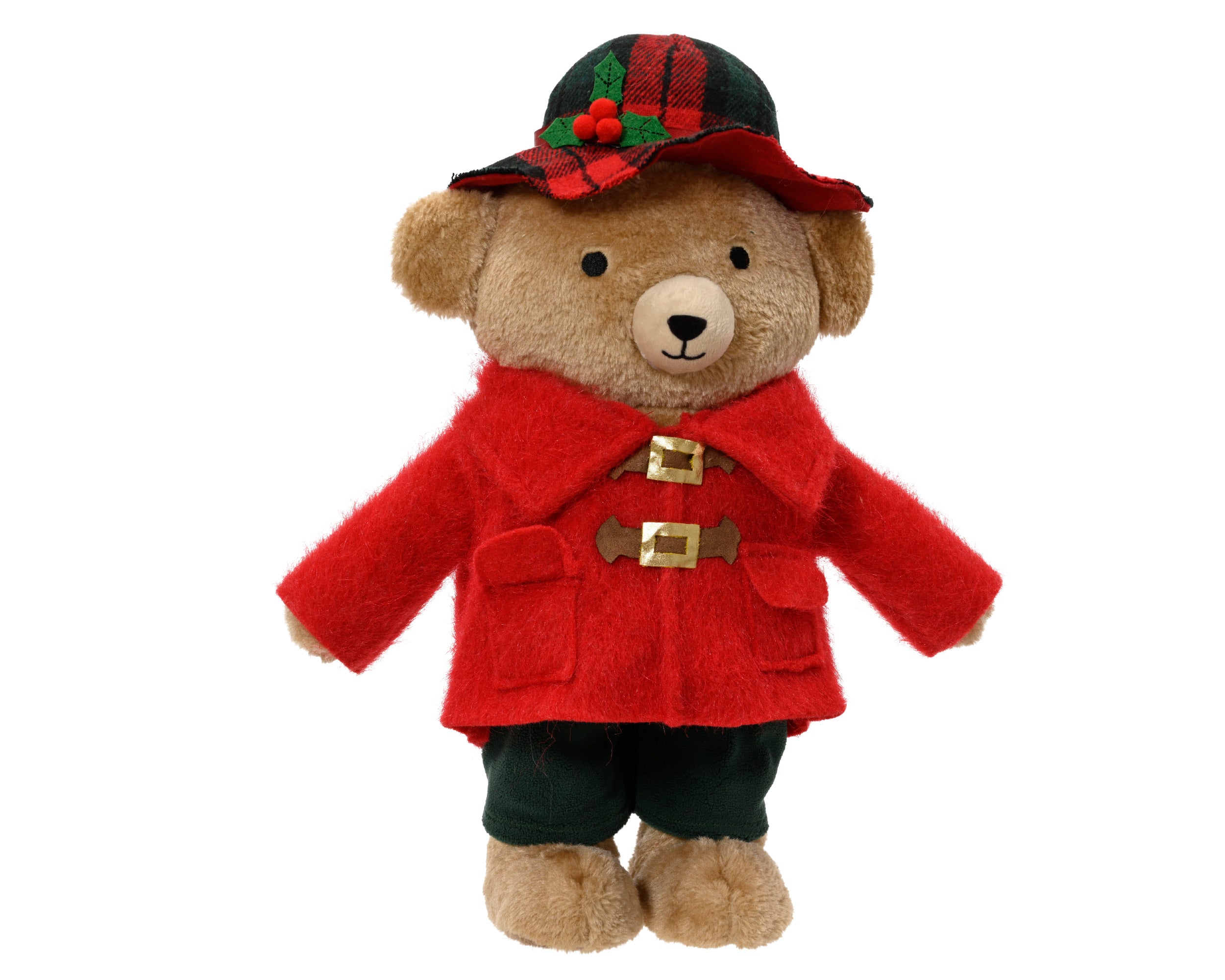 Decoris Standing Christmas Bear Figure 40 cm Red Polyester