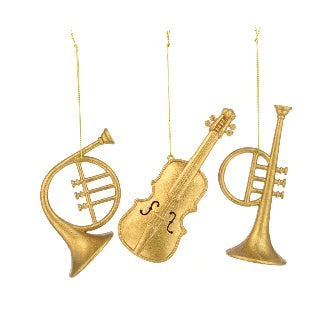 Musical Instrument Hanging Decorations 13cm (3 Assorted)