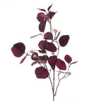 Luxe Eucalyptus Spray 81cm - Maroon
