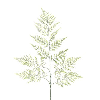 Sparkle Leather Fern Spray 78cm - Green
