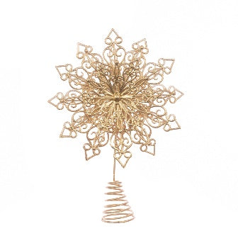 Metallic Snowflake Tree Topper 26cm