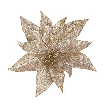 Shimmer Poinsettia Clip 25cm