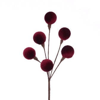 Velvet Pom Ball Spray 42cm
