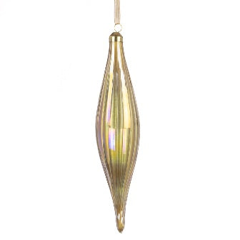 Fancy Glass Finial 25cm - Gold